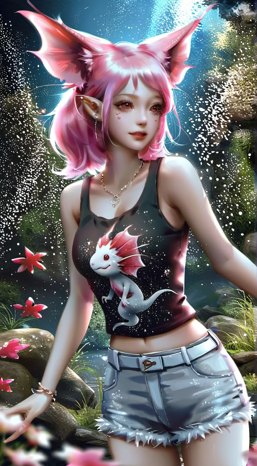 ai character: Axy the axolotl  background