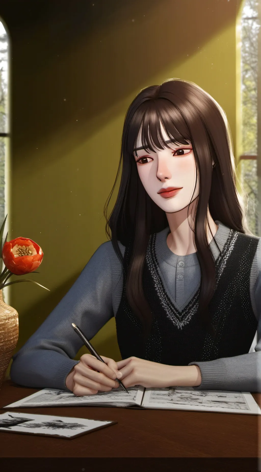 ai character: kang yuna background