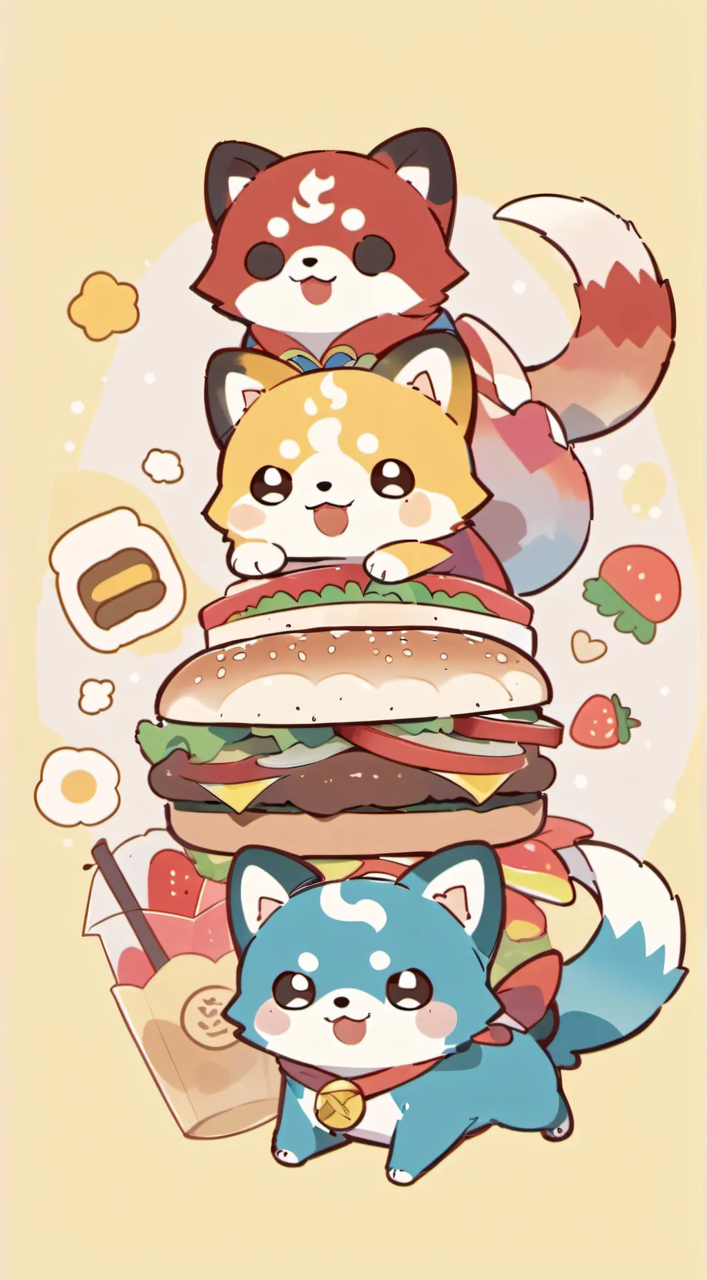 ai character: Chicken n friends  background