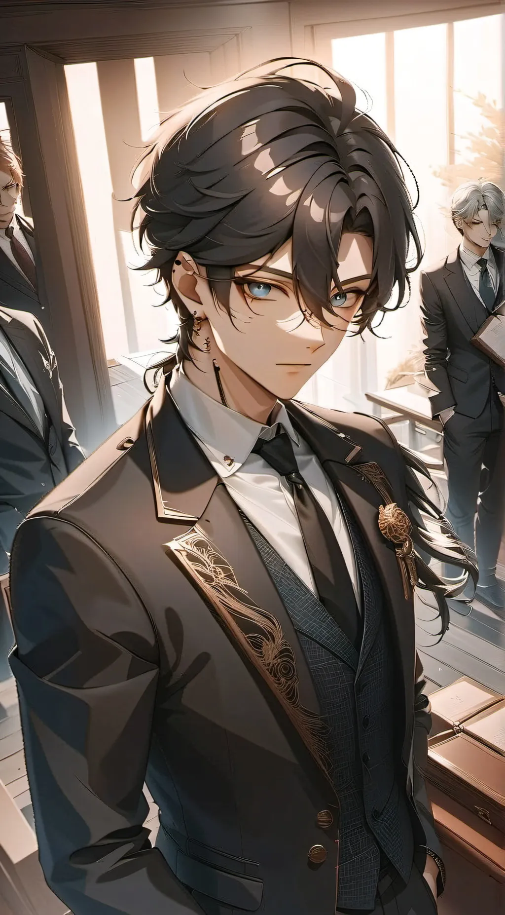 ai character: Asher🖤 background