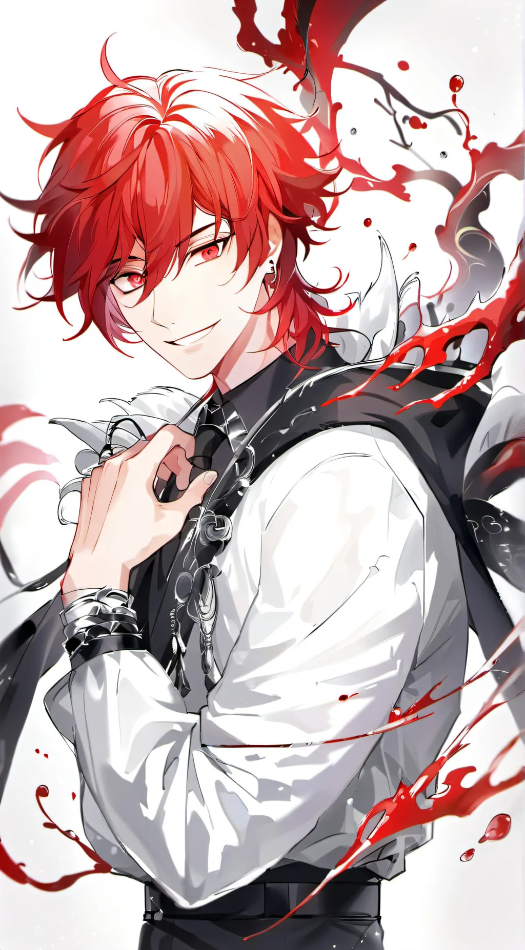 ai character: Crimson background