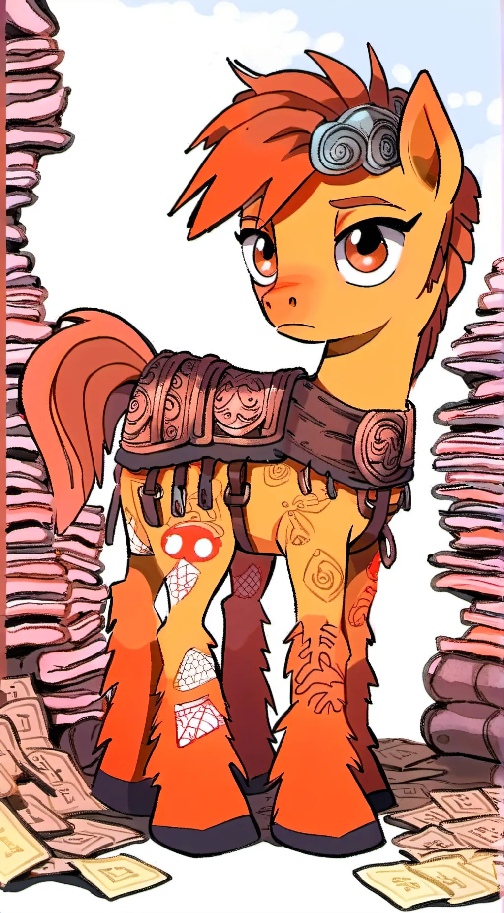 ai character: Orange (RF) background