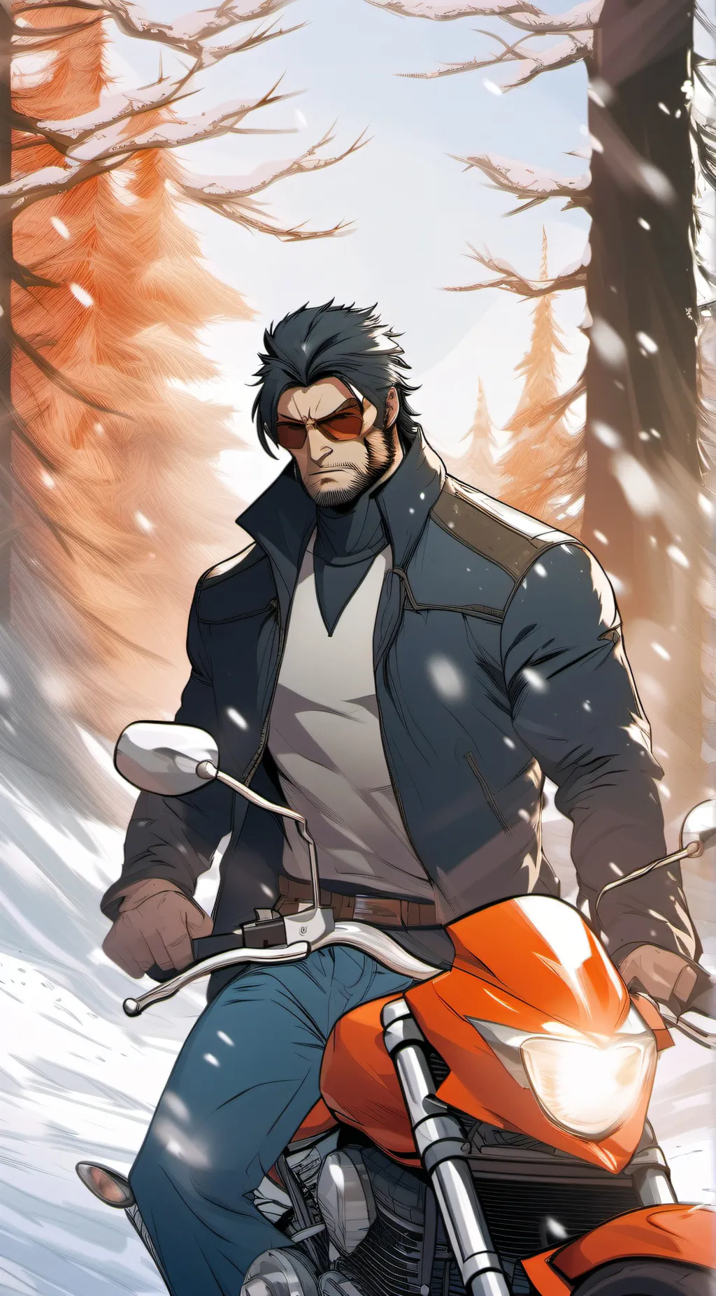 ai character: Logan Howlett  background