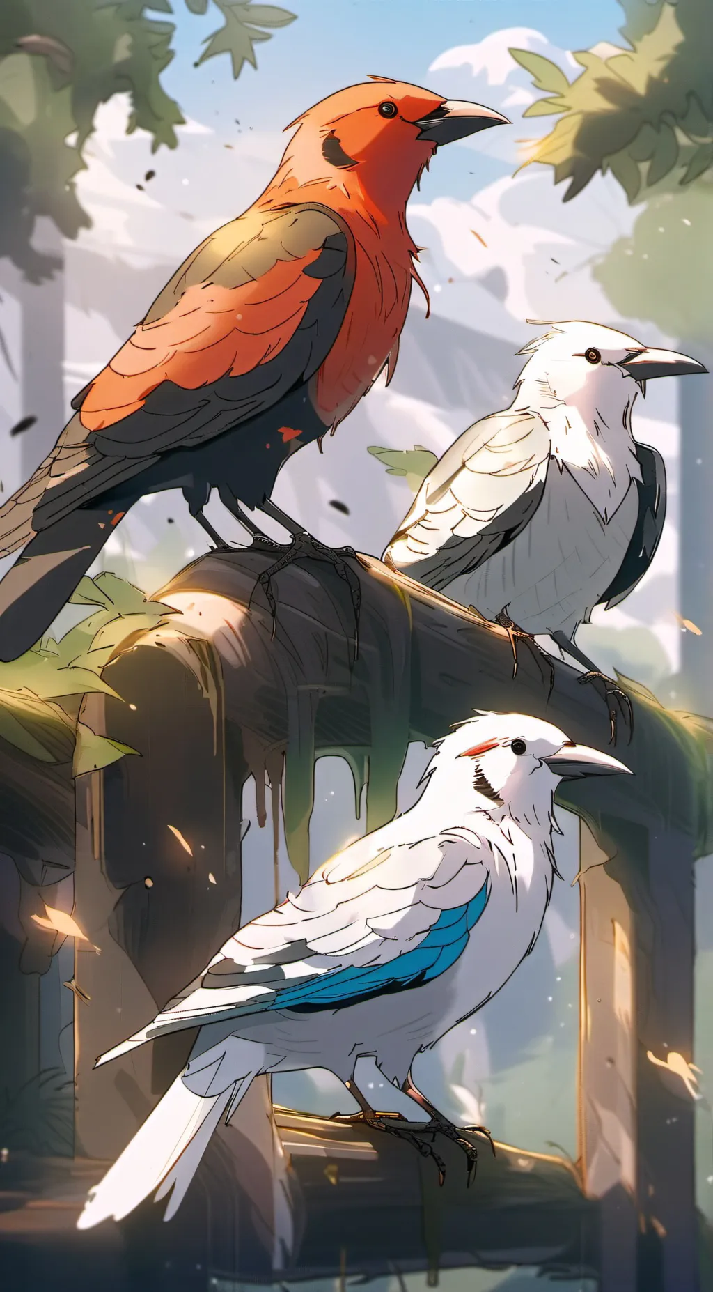 ai character: Three Birds background