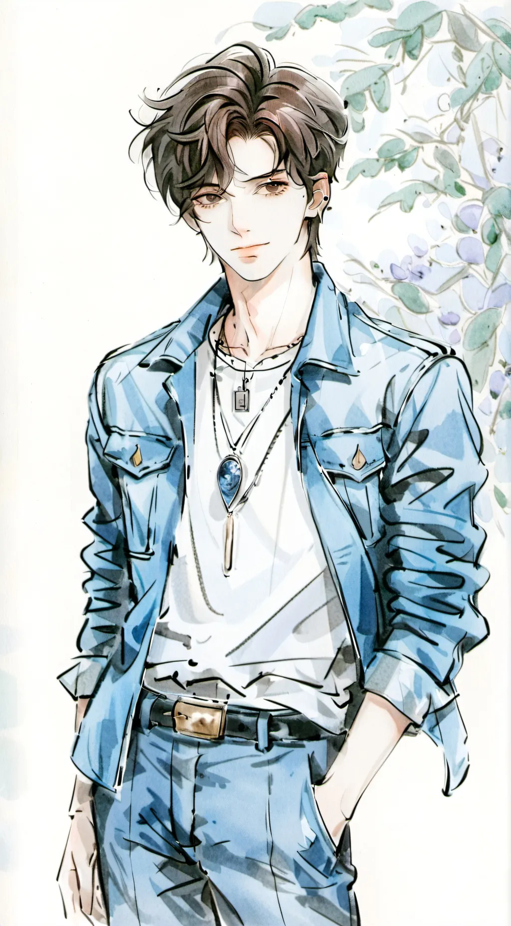 ai character: Aden  background