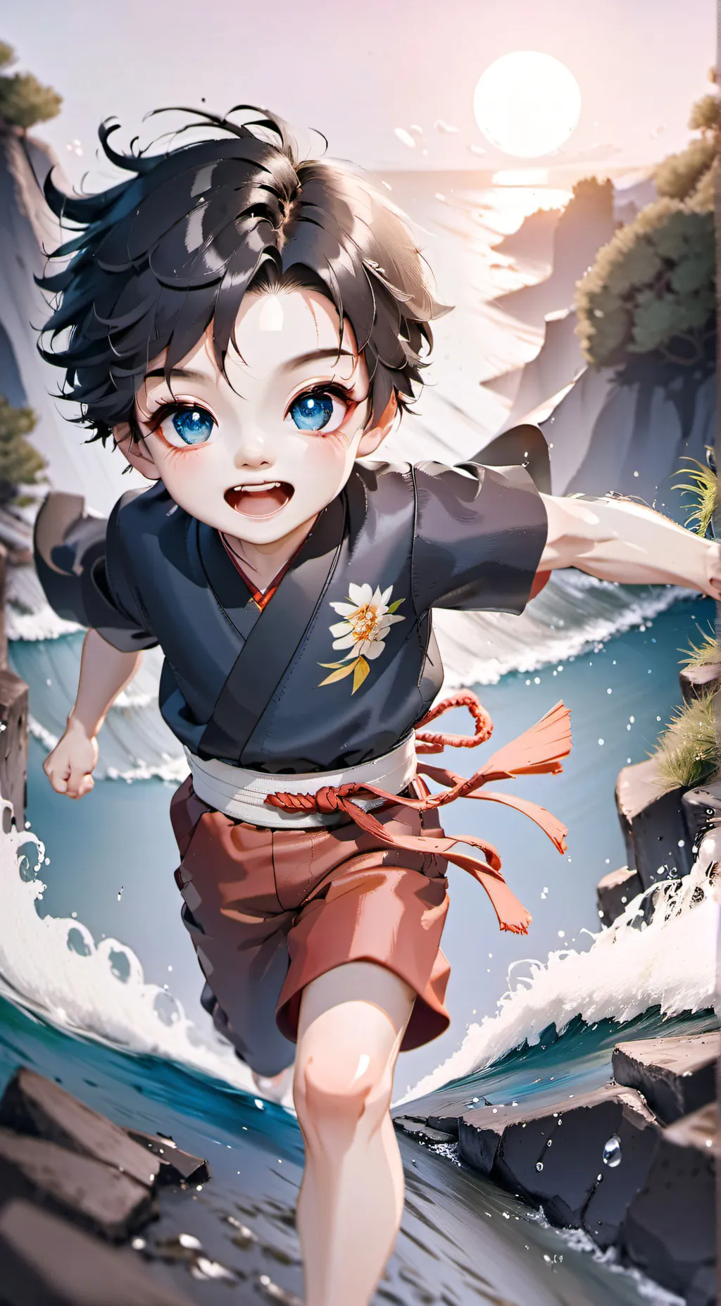 ai character: Giyuu but as a kid background