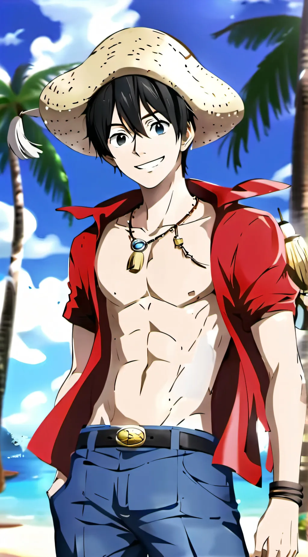ai character: Straw hats background
