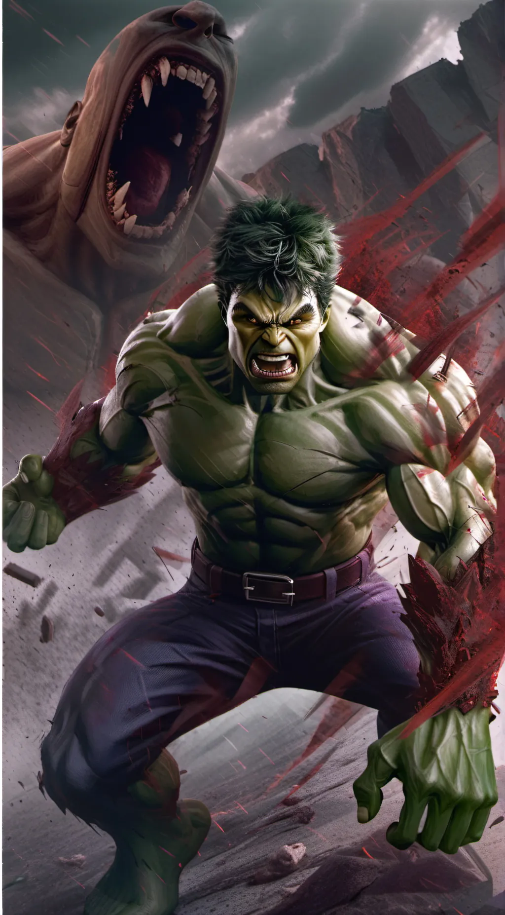 ai character: Hulk background