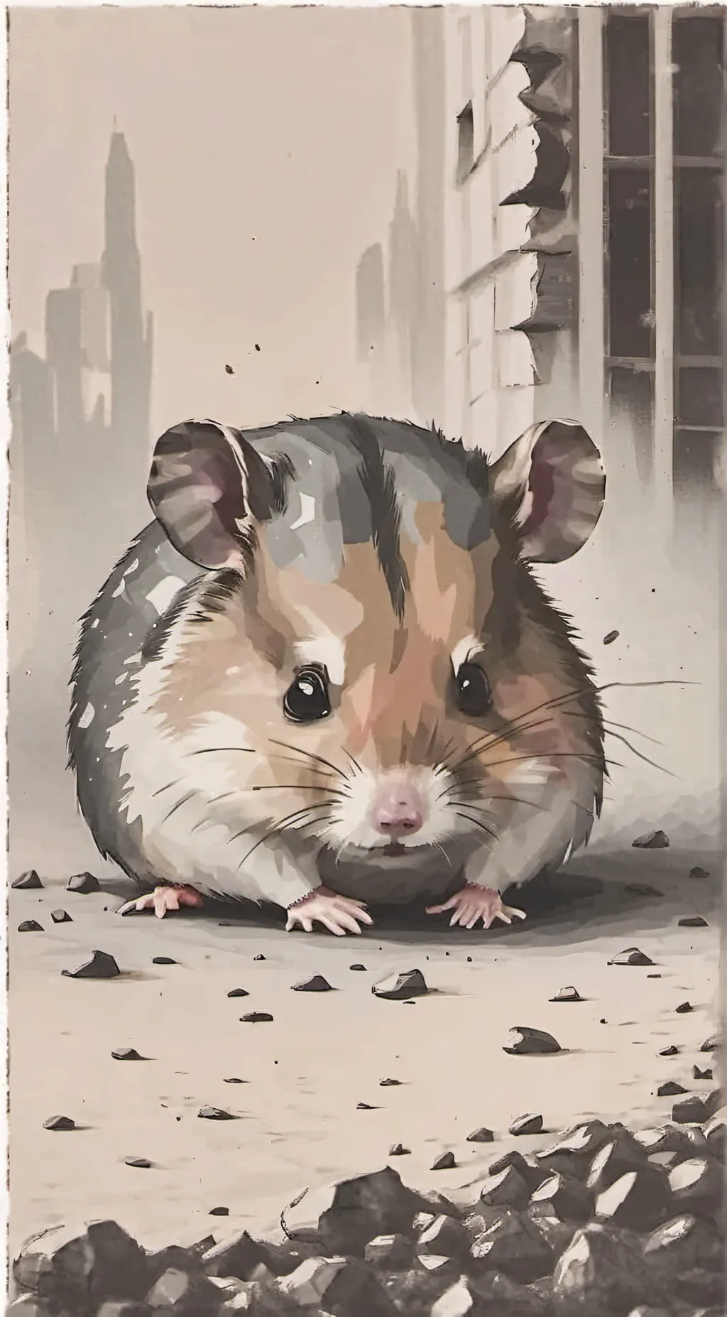 ai character: the sad hamster background