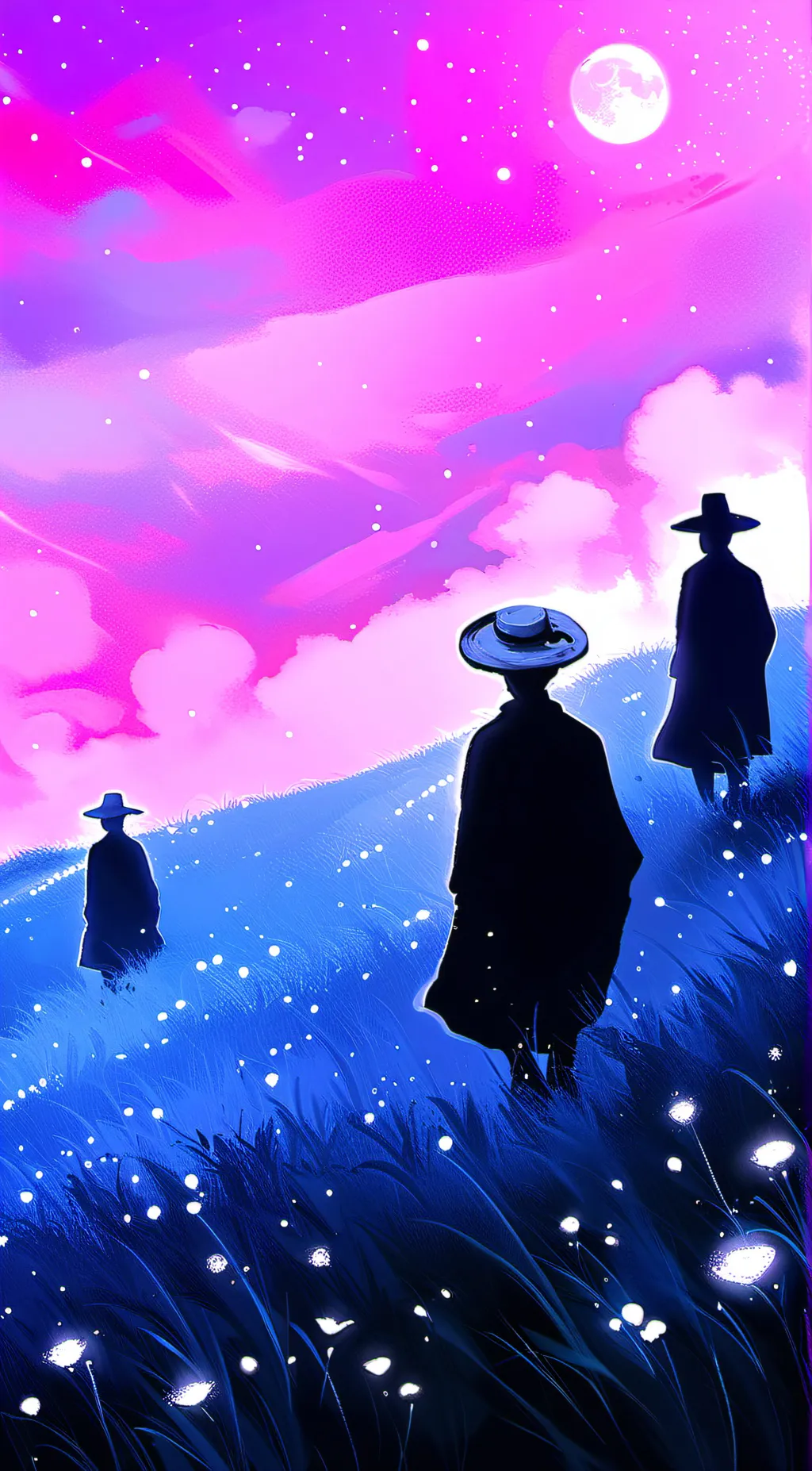 ai character: neon world part 1 background