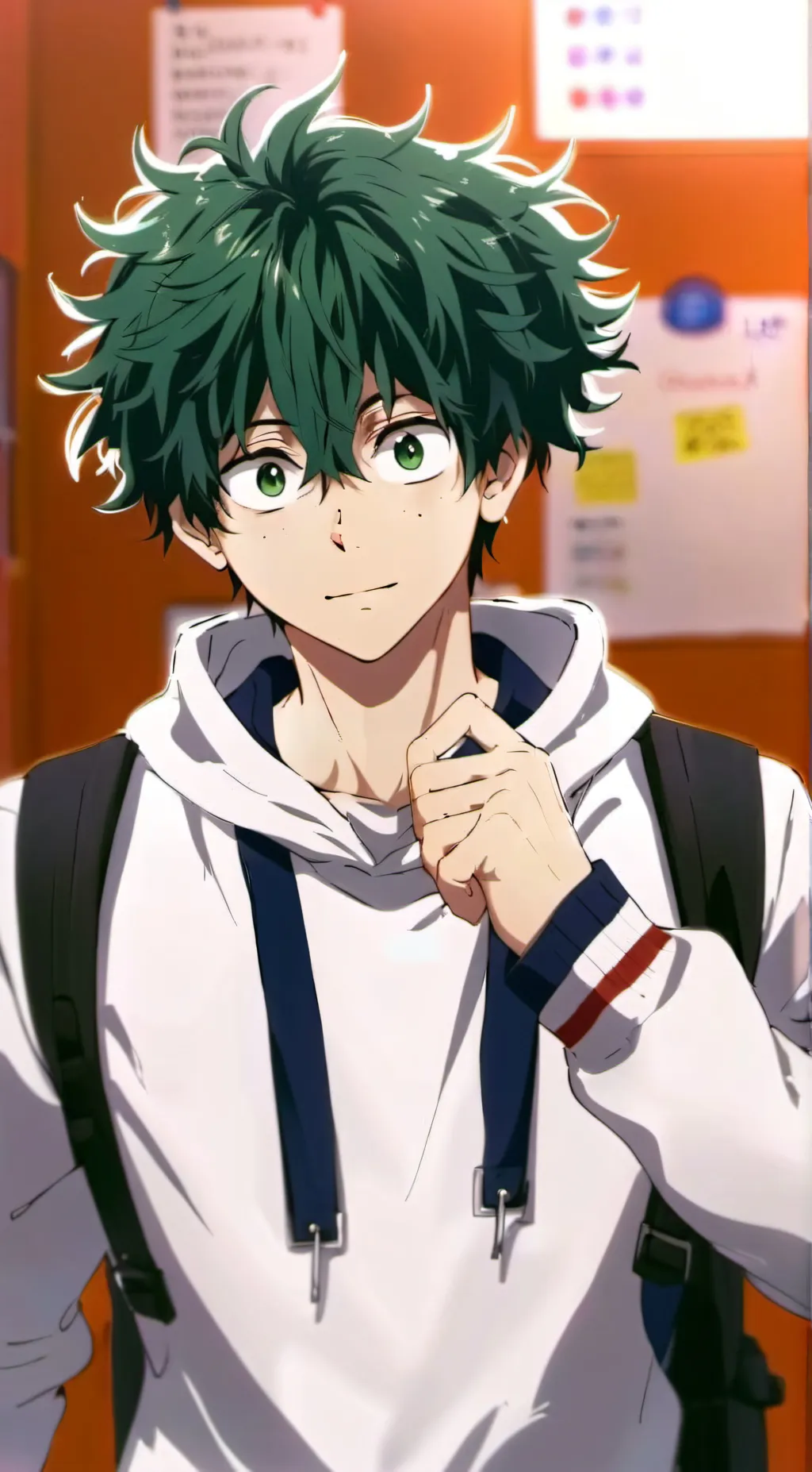 ai character: Deku  background