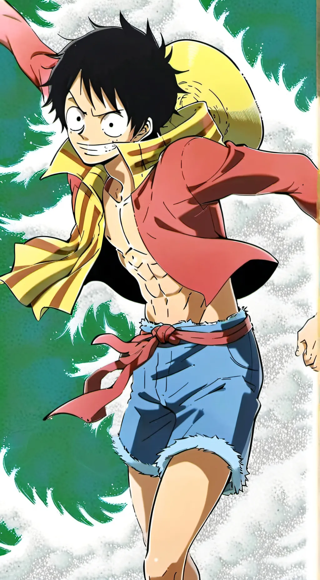 ai character: mookey deah ruffii background