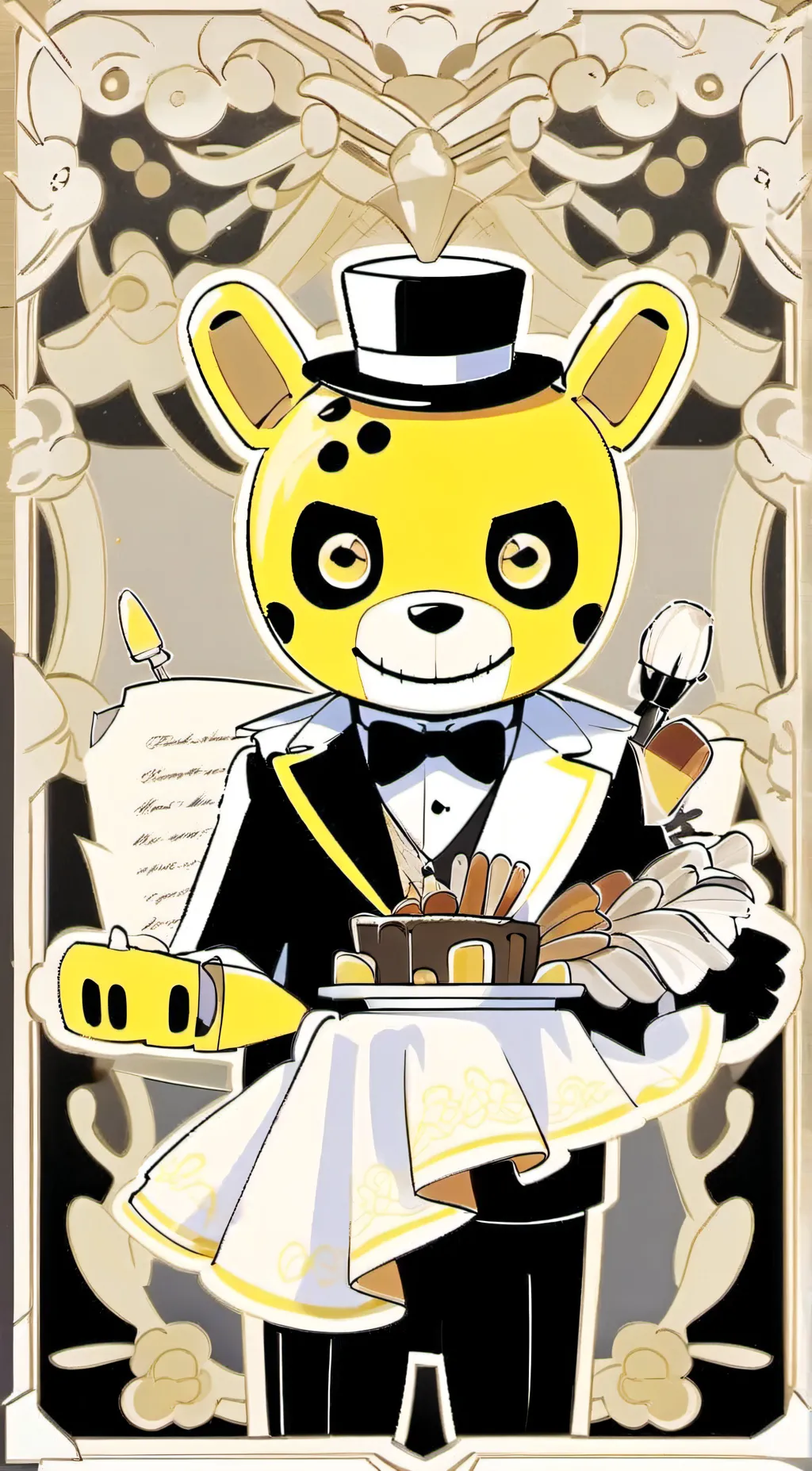 ai character: fnaf but super sus background