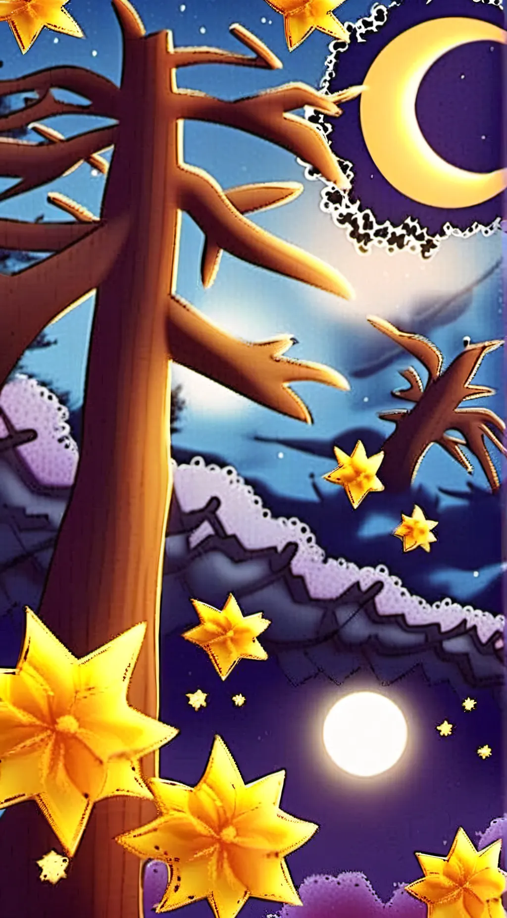 ai character: Sundrop + Moondrop background