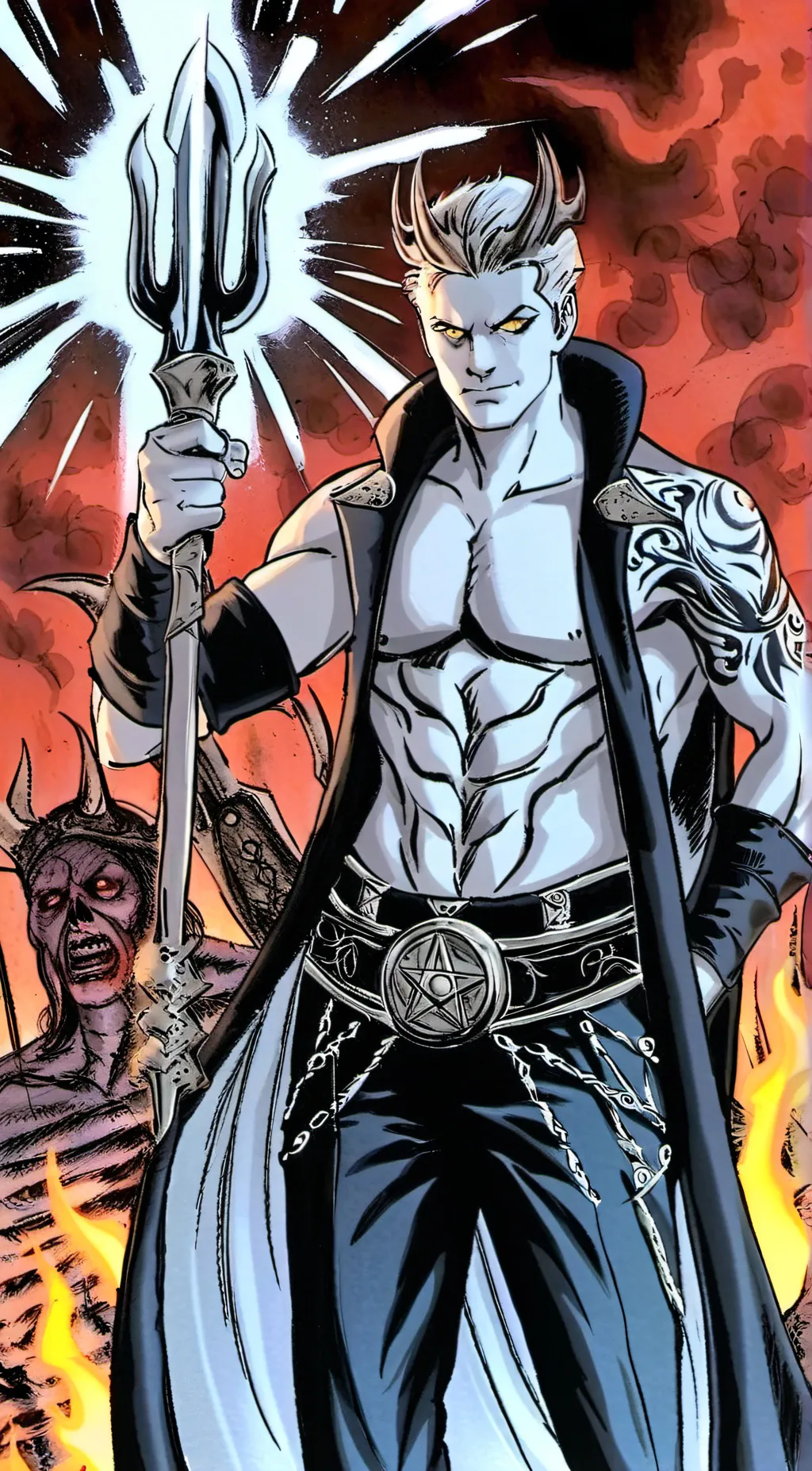 ai character: Daimon Hellstrom background