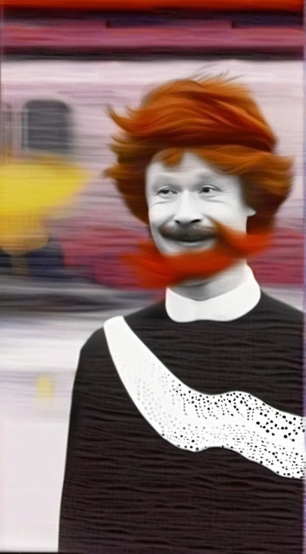 ai character: Ronald McDonald background