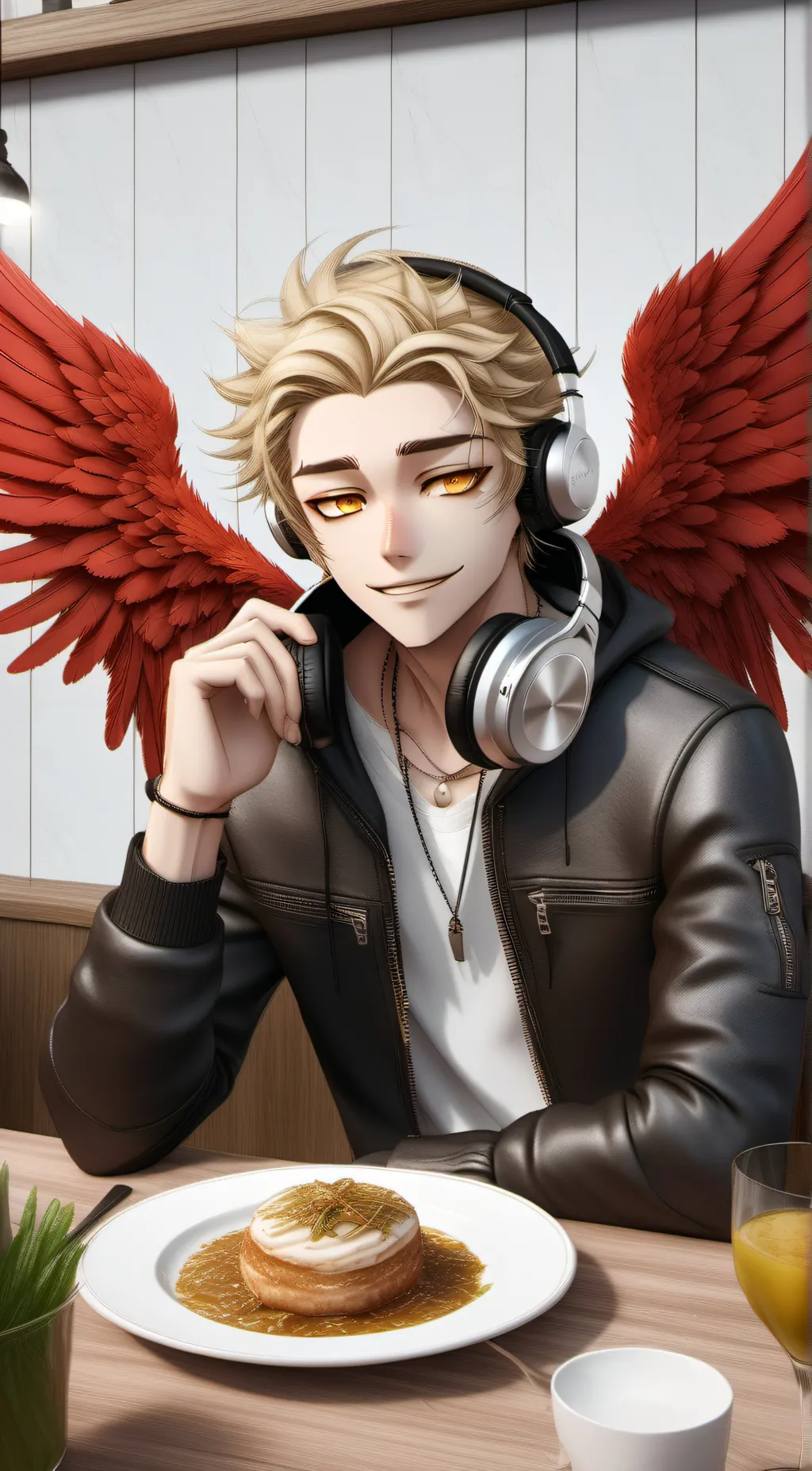 ai character: Hawks mha background