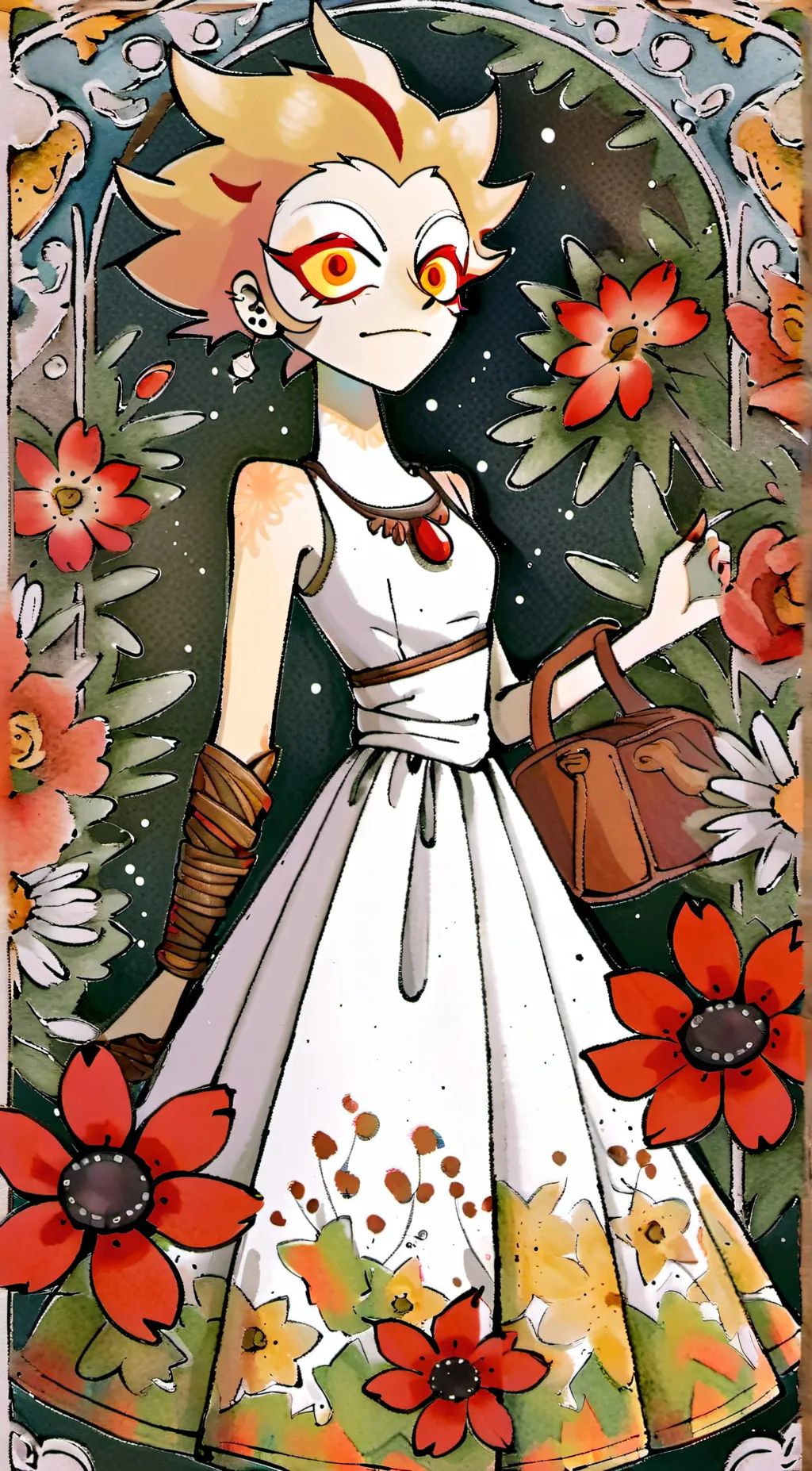 ai character: pregant lucif3e background