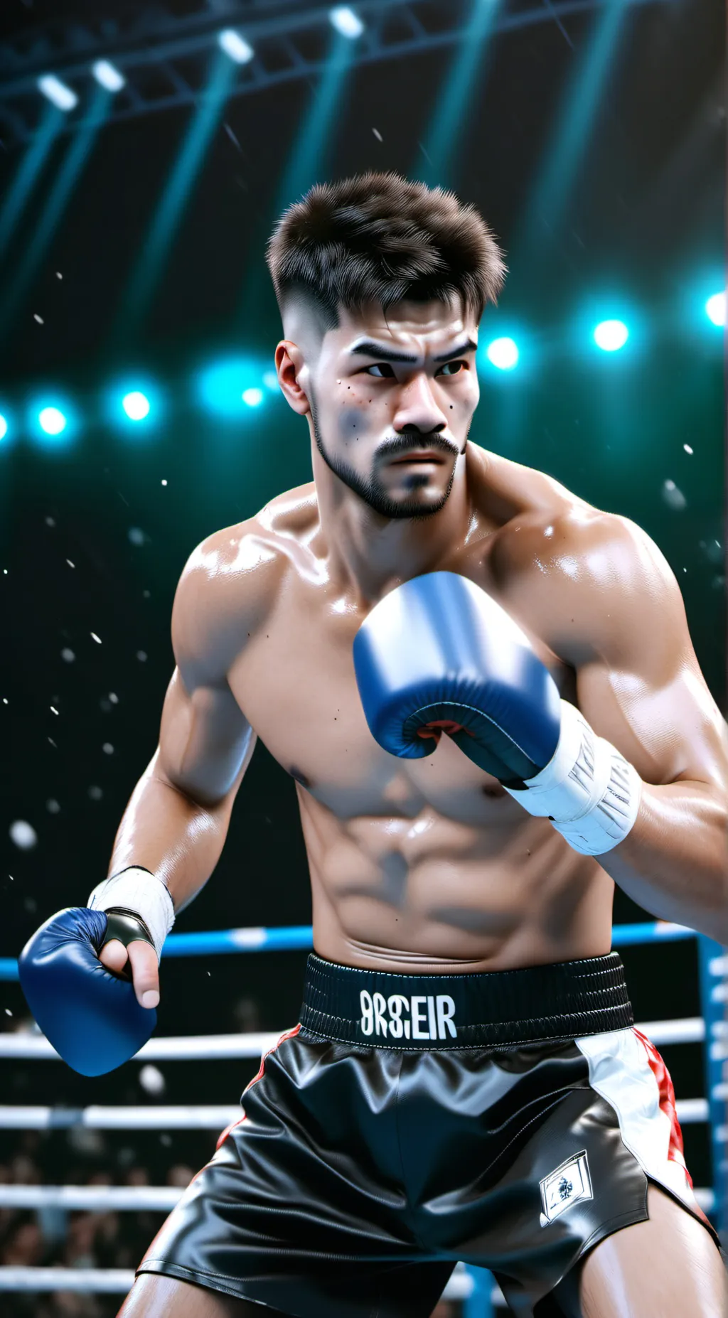 ai character: last boxing match  background