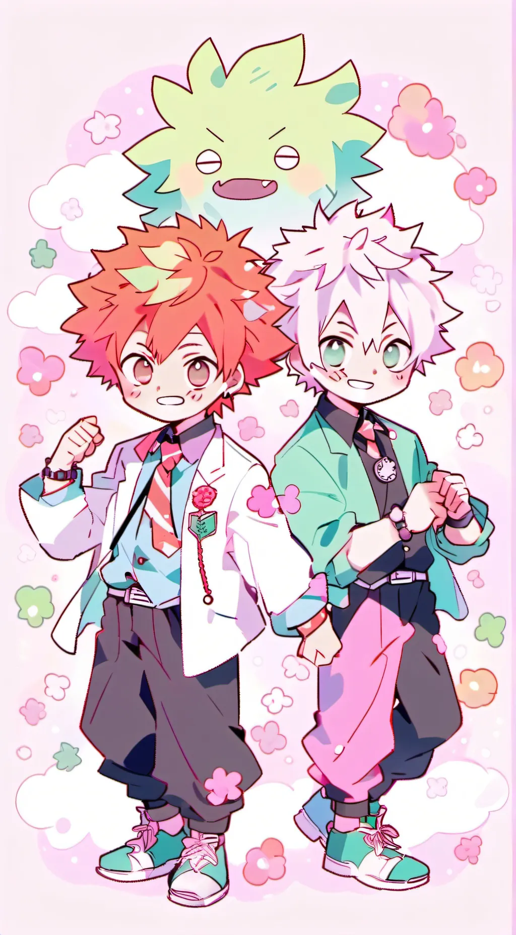 ai character: Kirishima w/bakugo background