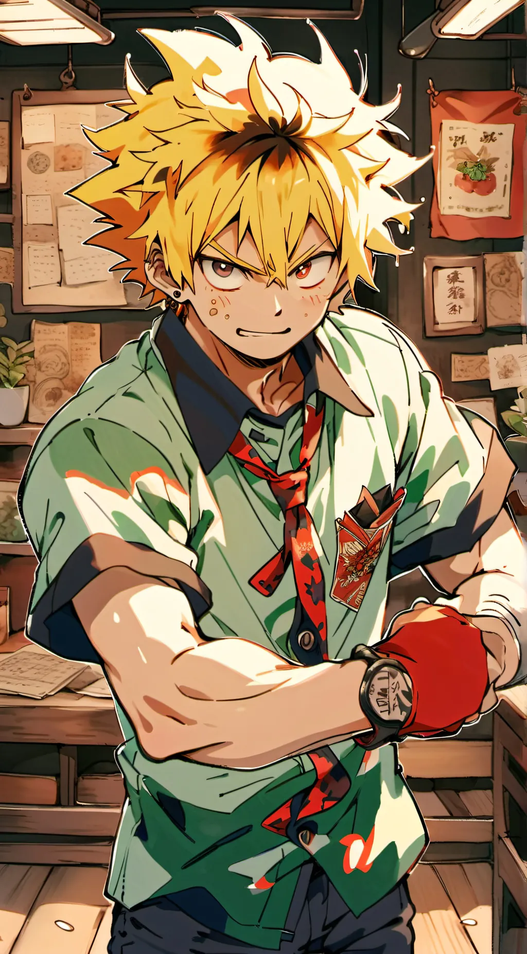 ai character: Bakugou background