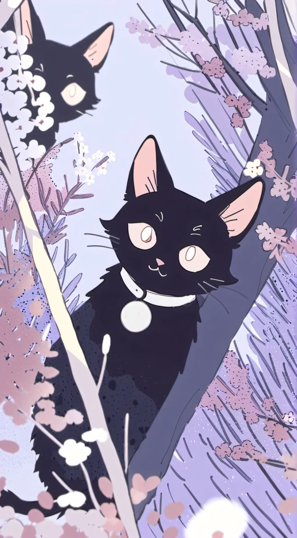 ai character: Miss circle cat  background