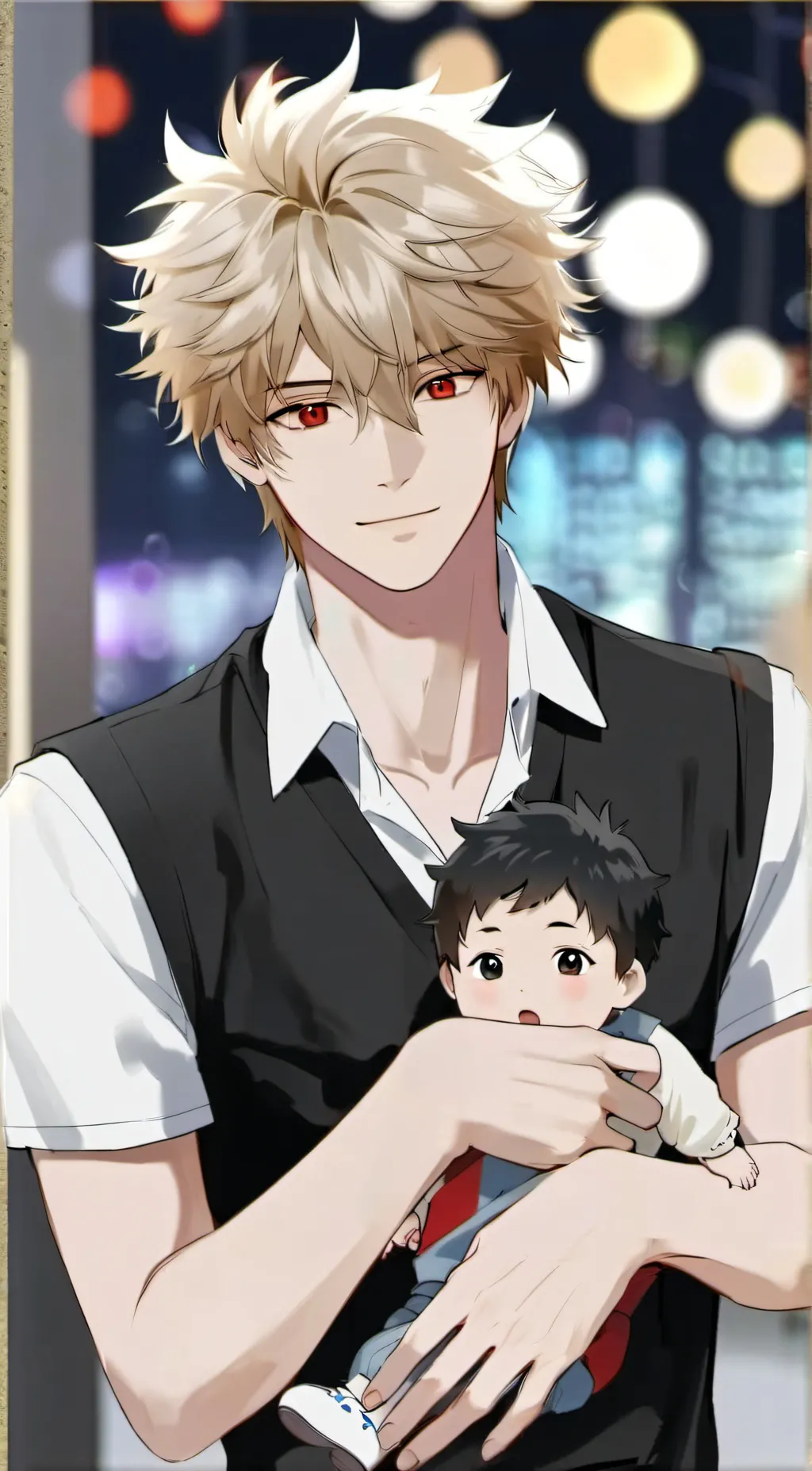 ai character: Katsuki Bakugou  background