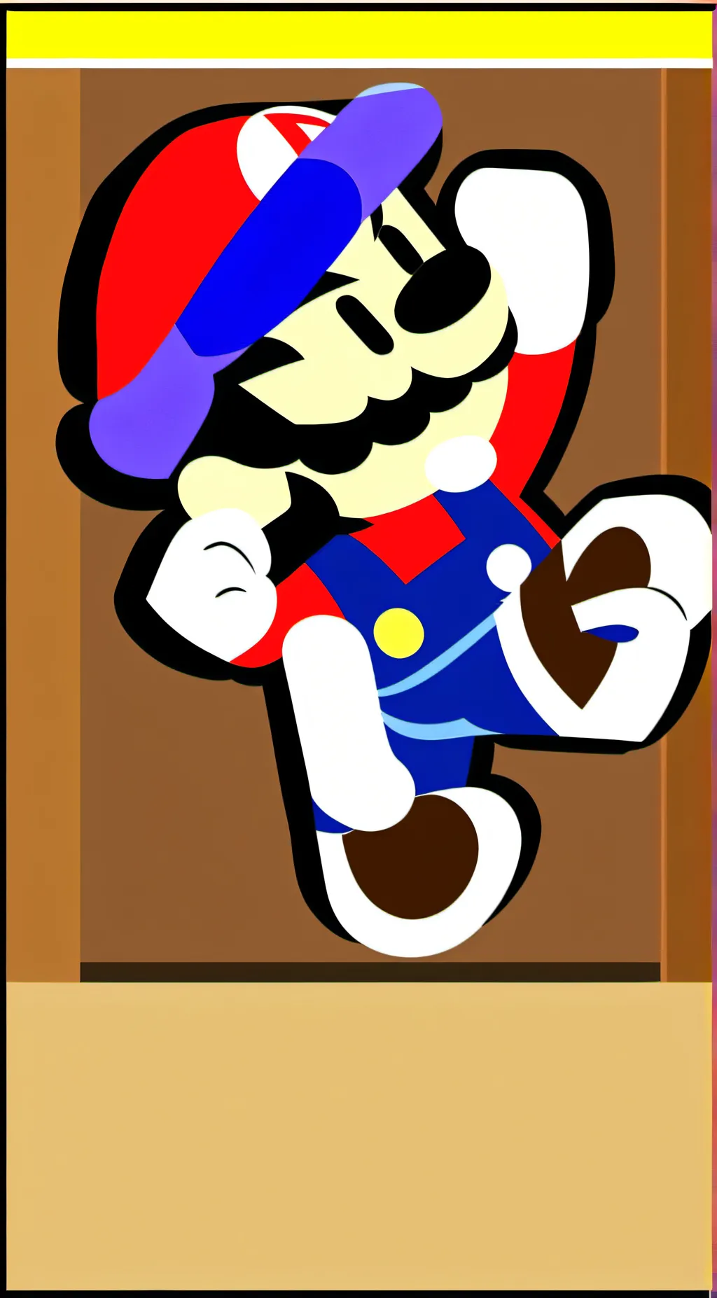 ai character: paper Mario  background