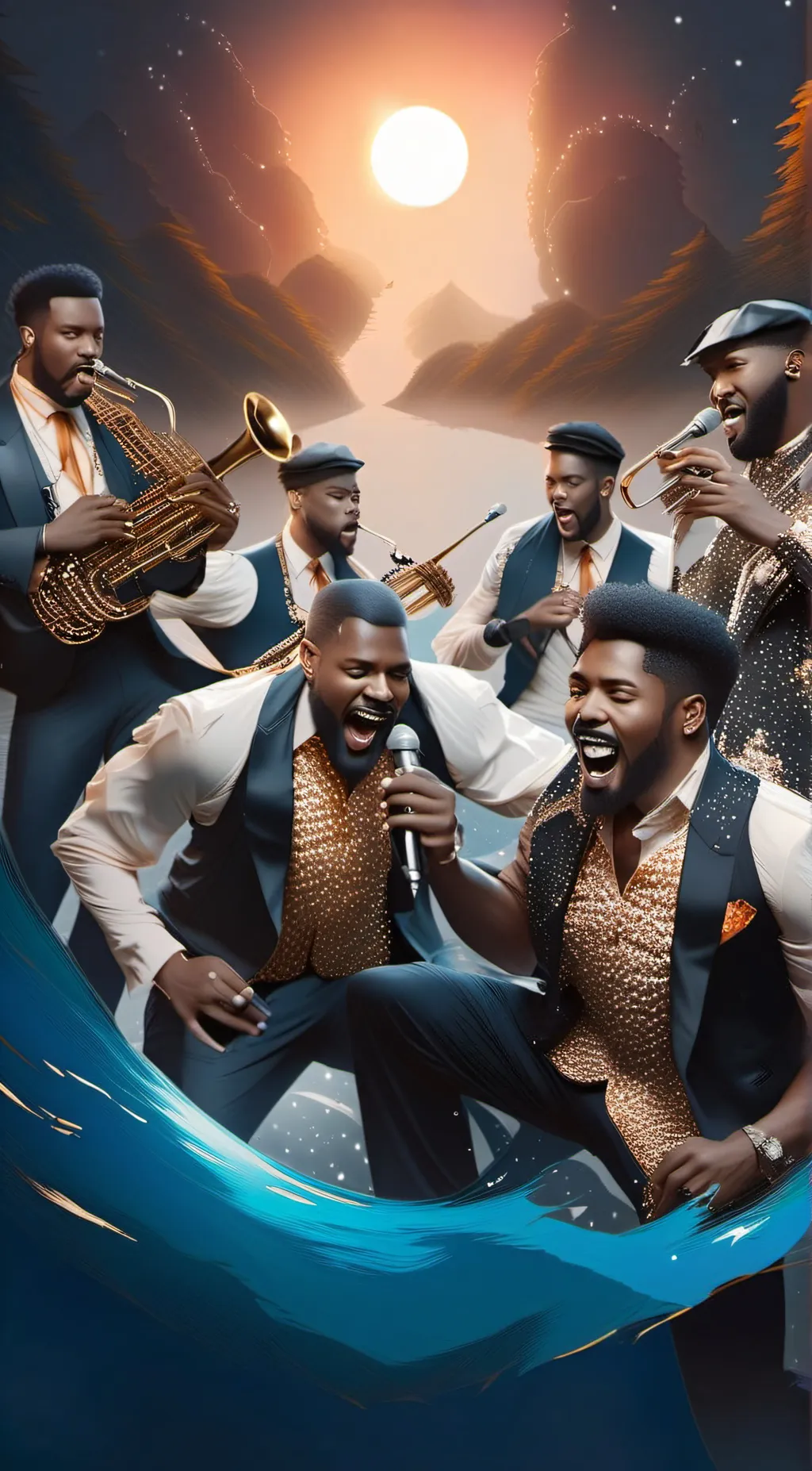ai character: The Temptations background