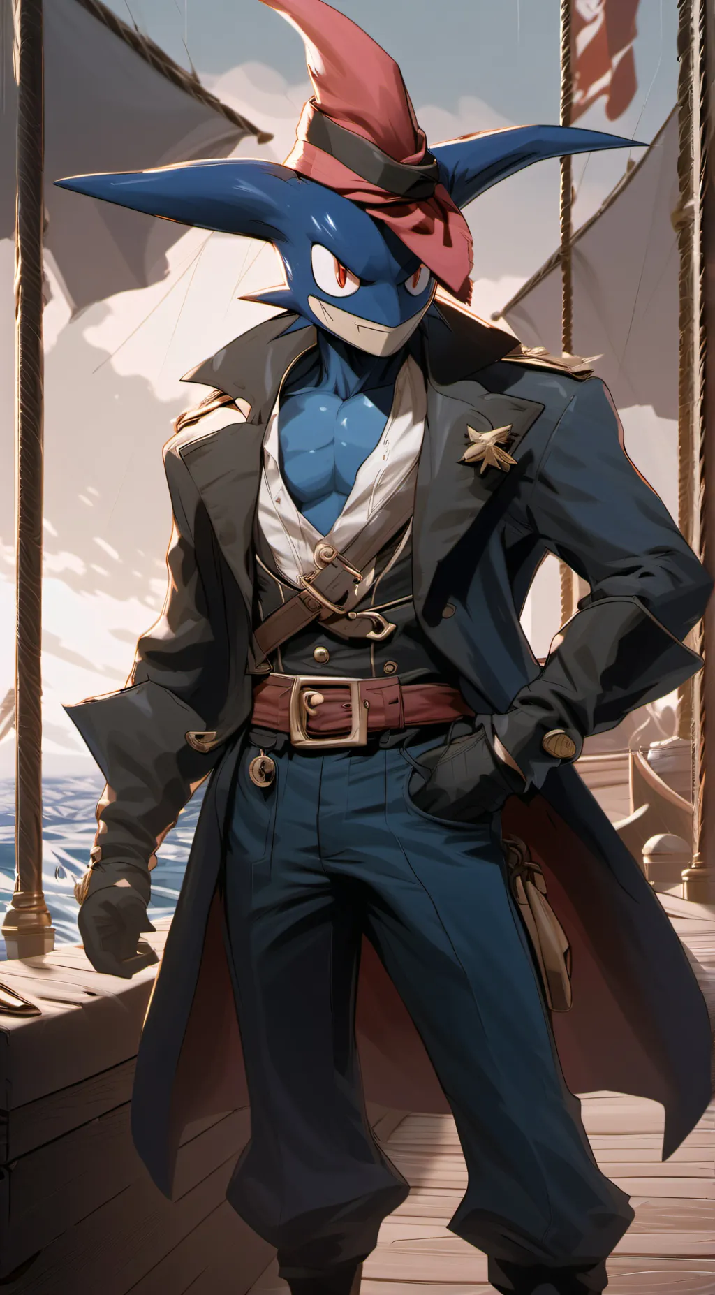 ai character: captain  greninja background
