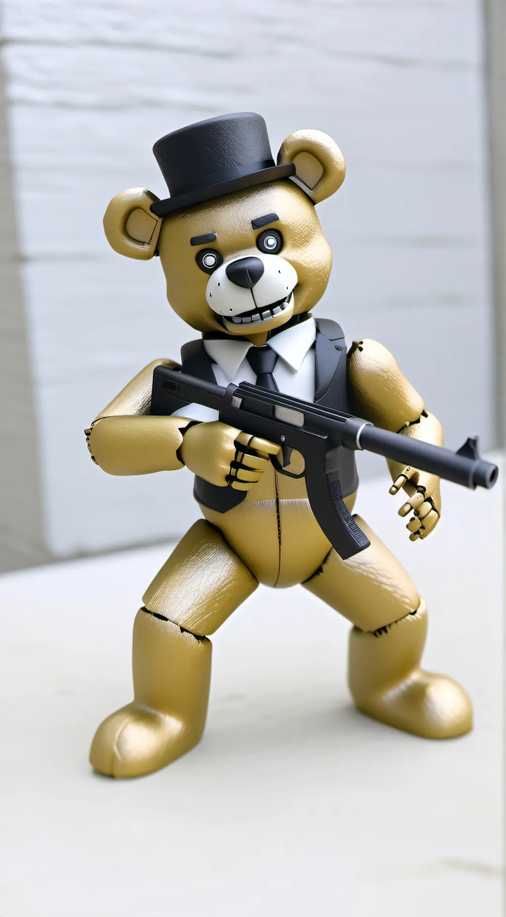 ai character: Fnaf robbing Fnia  background