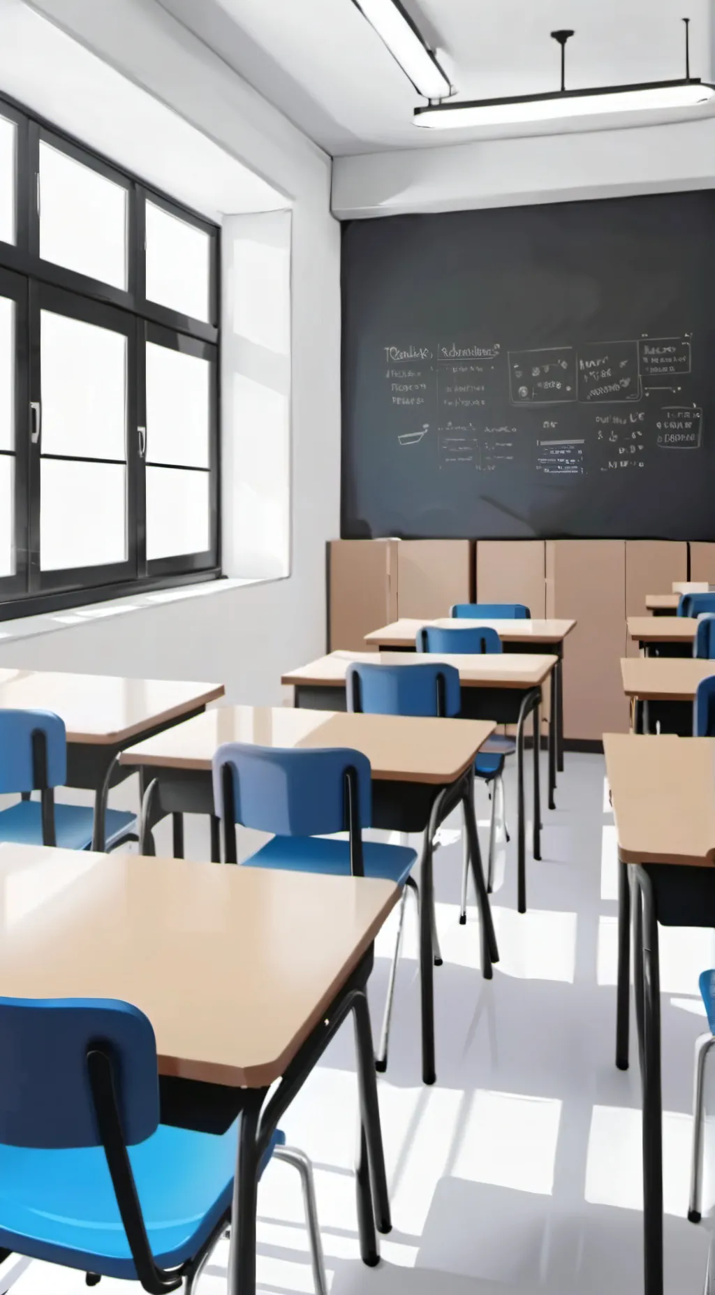 ai character: classroom background
