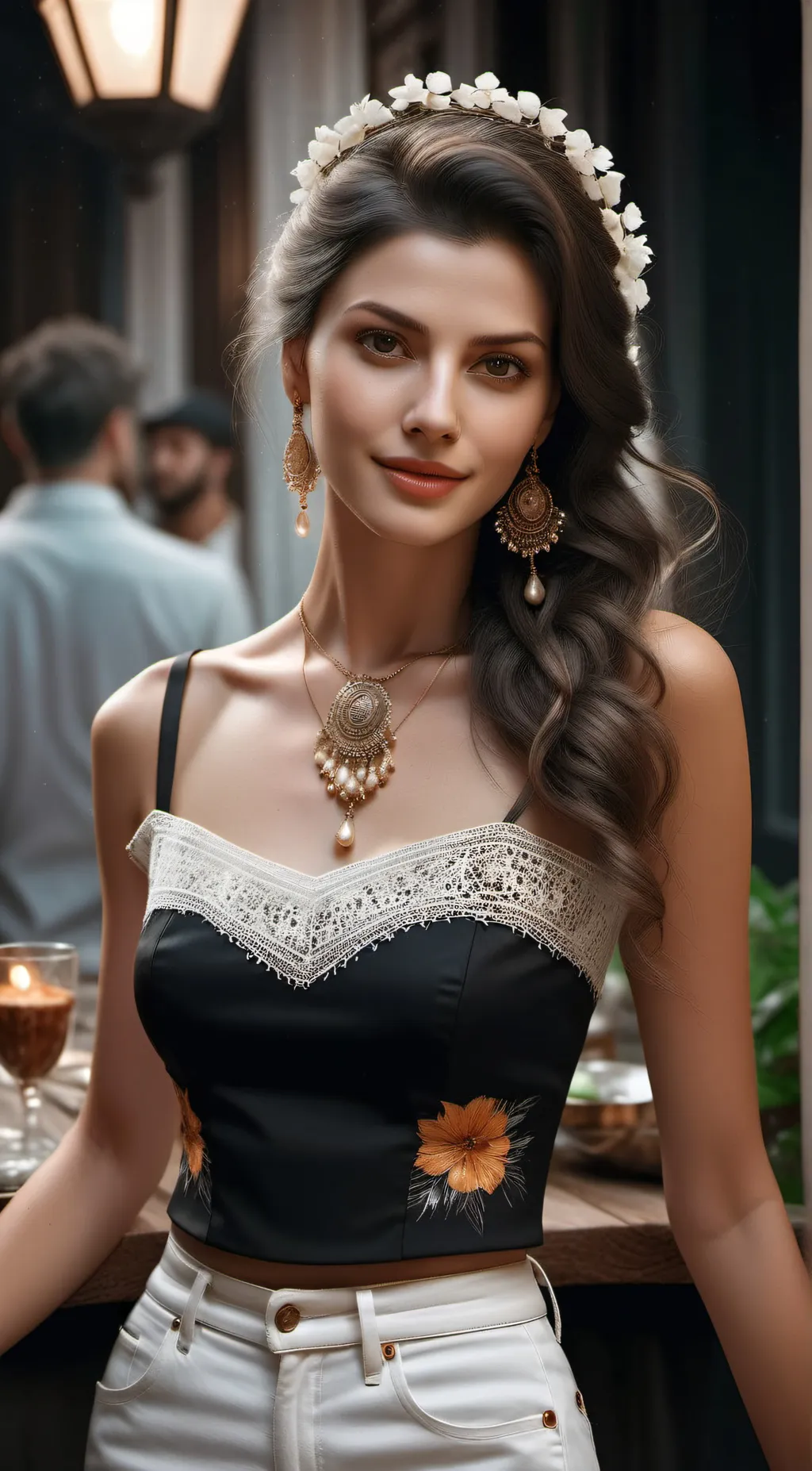 ai character: Ashley  background