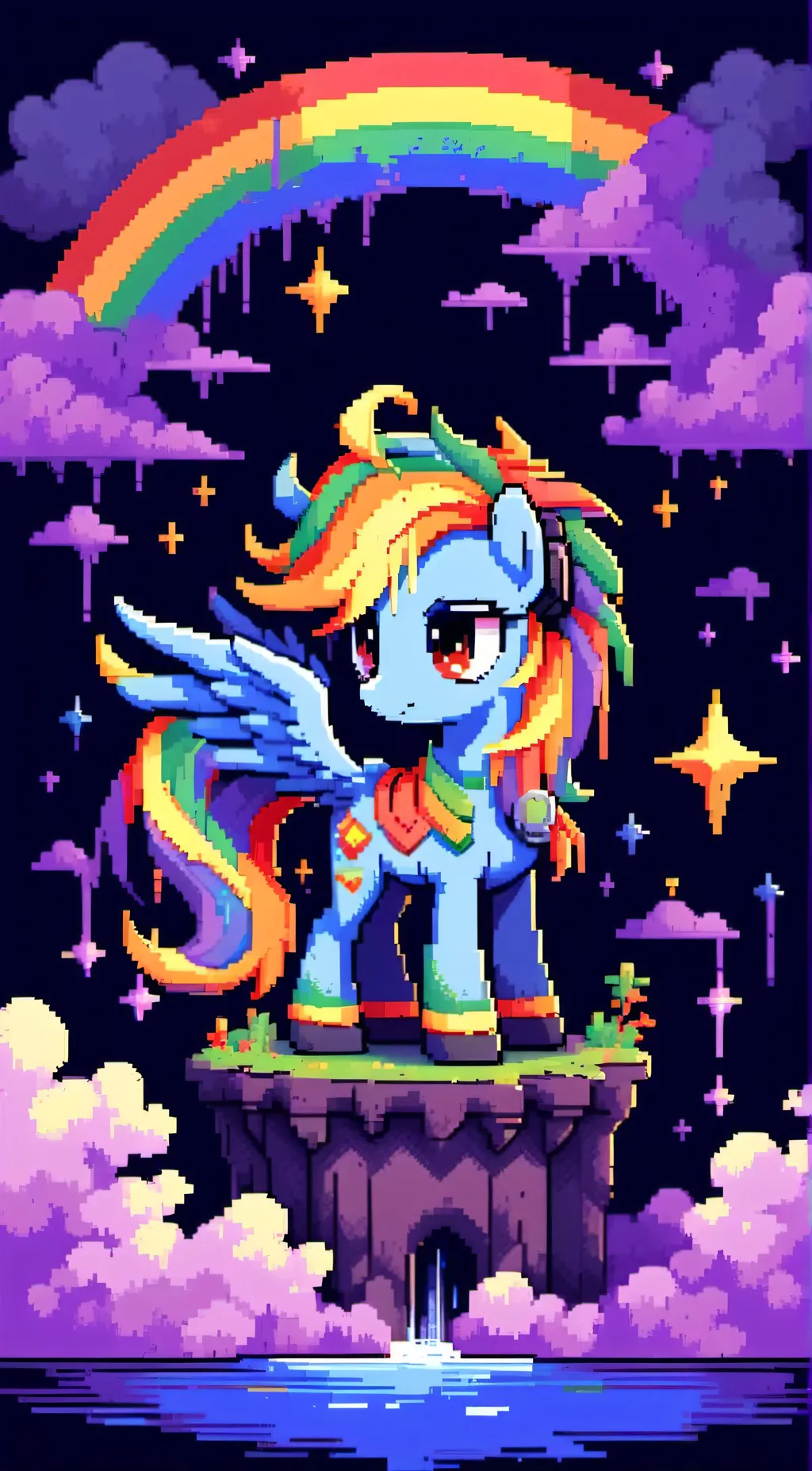 ai character: Rainbow Dash background