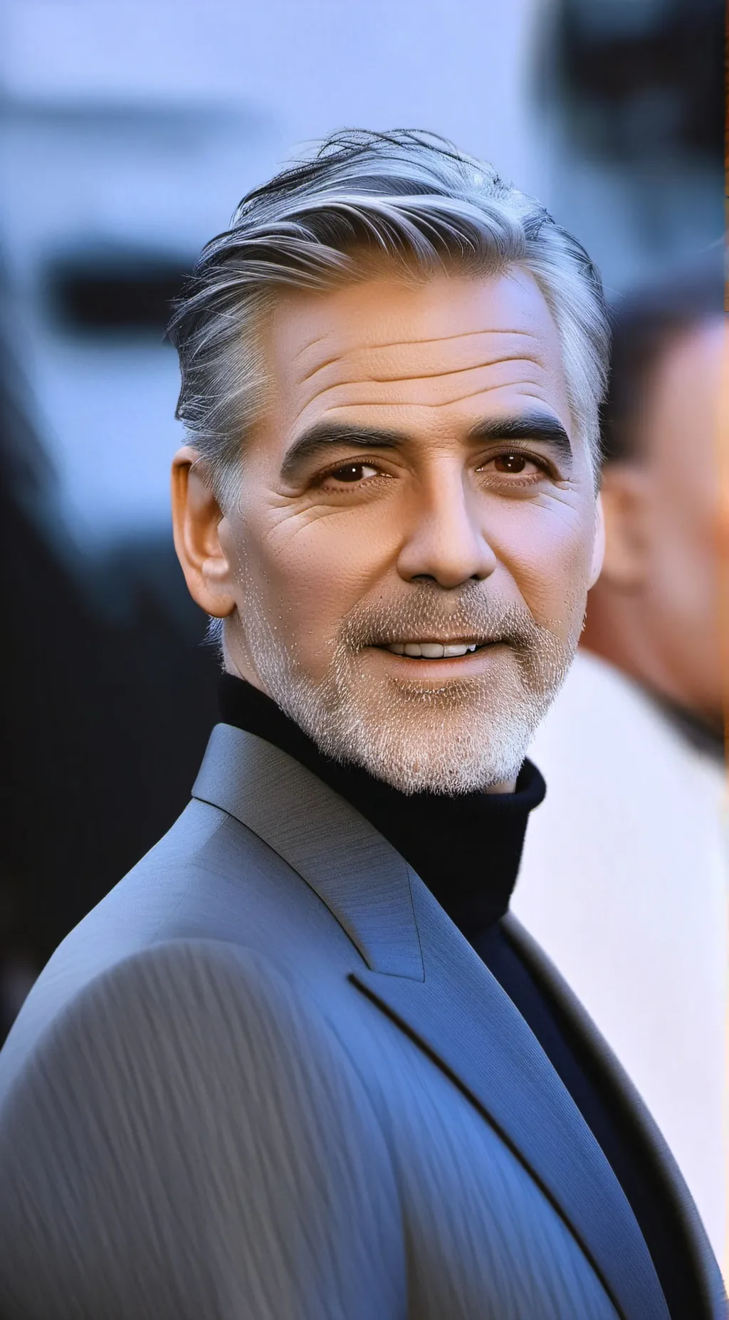 ai character: George Clooney  background