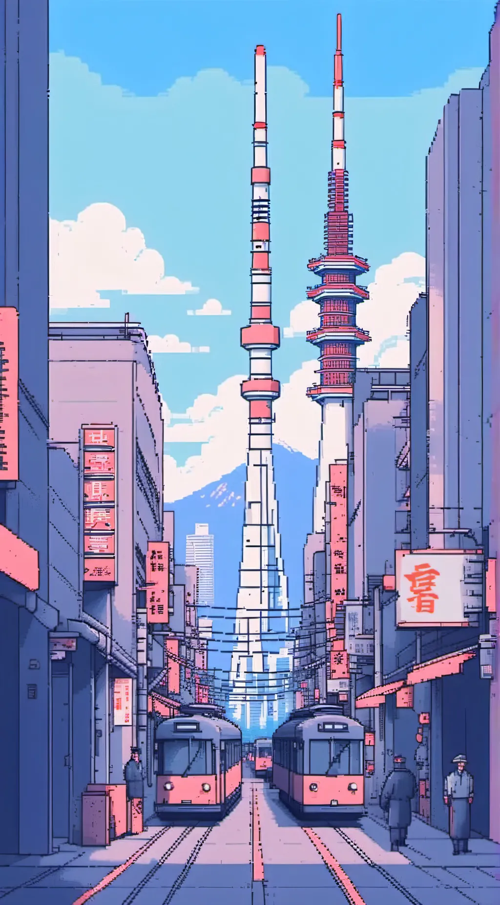 ai character: Tokyo, Japan (1945 background