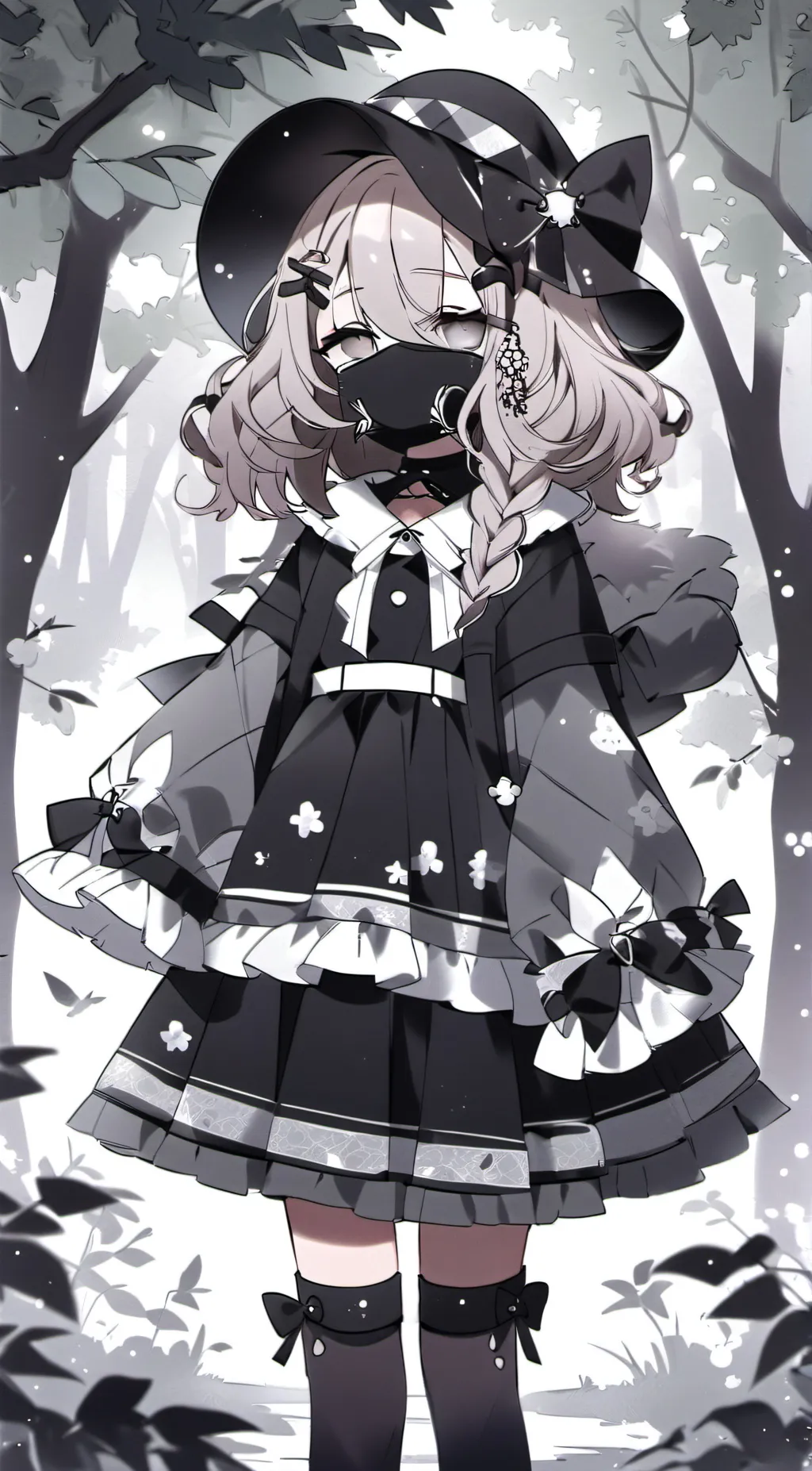 ai character: Violet background