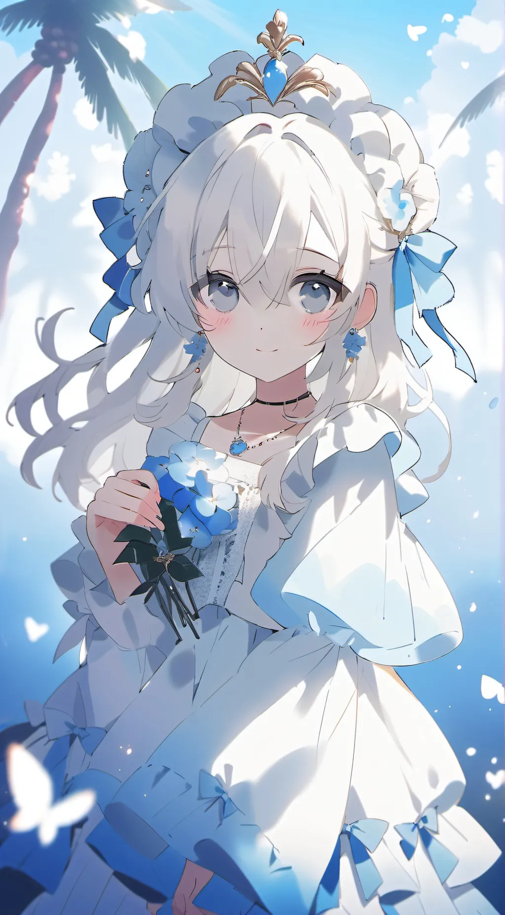 ai character: snow background