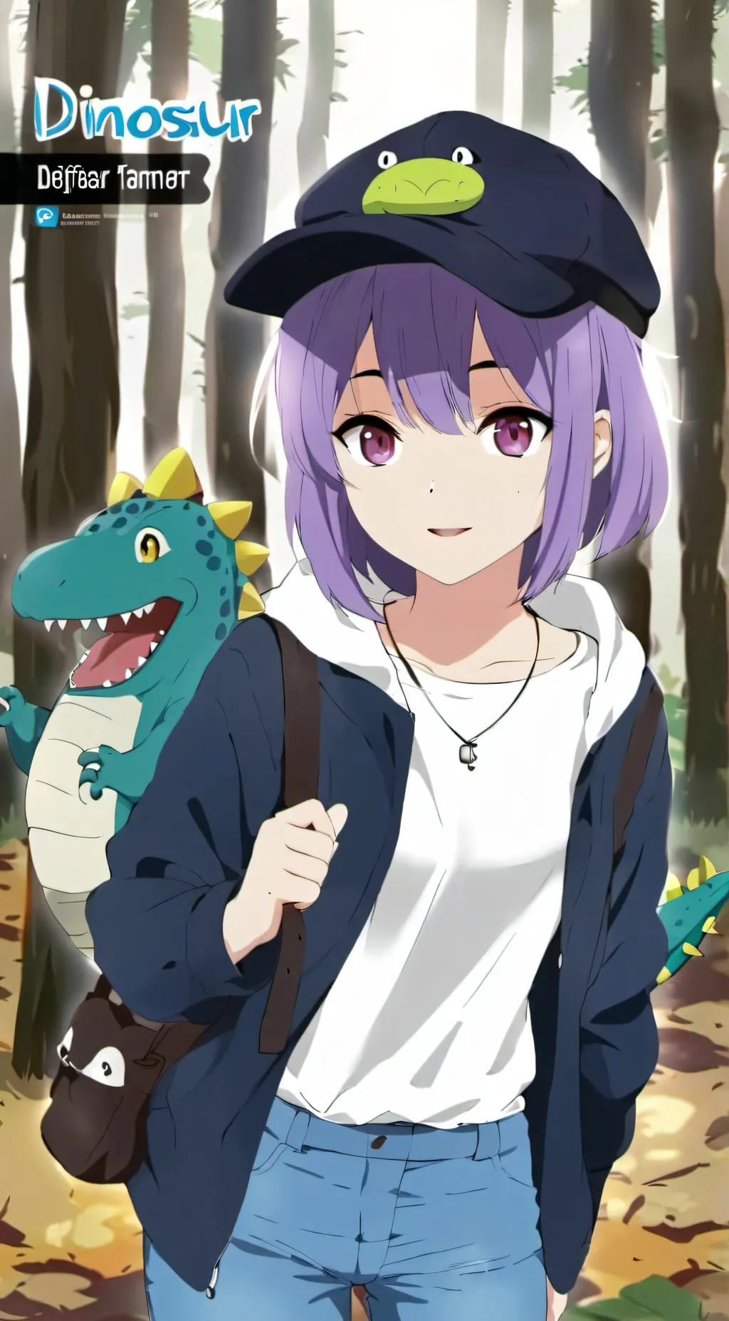 ai character: Violet background