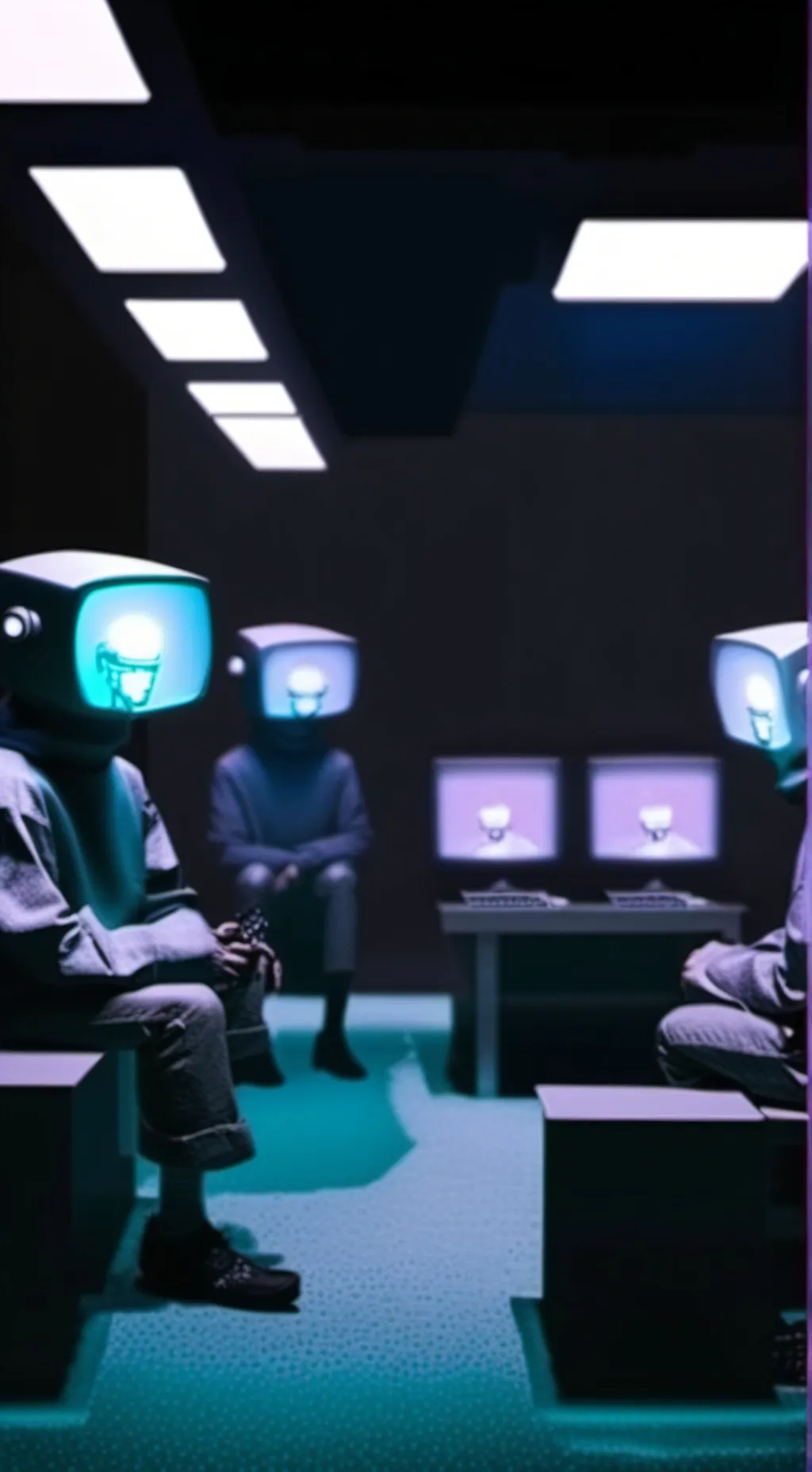 ai character: TV crew background