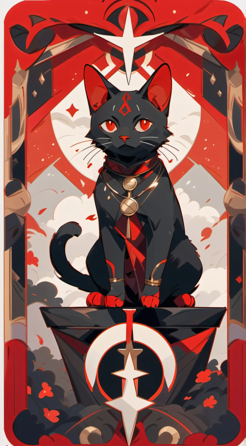 ai character: Demon cat background