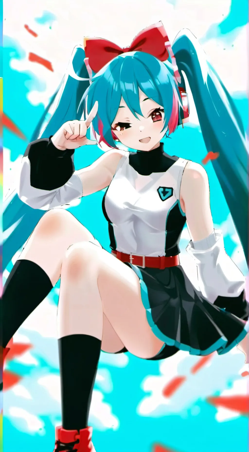 ai character: miku as a mha girl background
