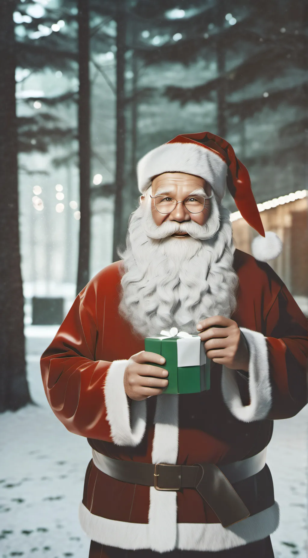 ai character: Santa claus background
