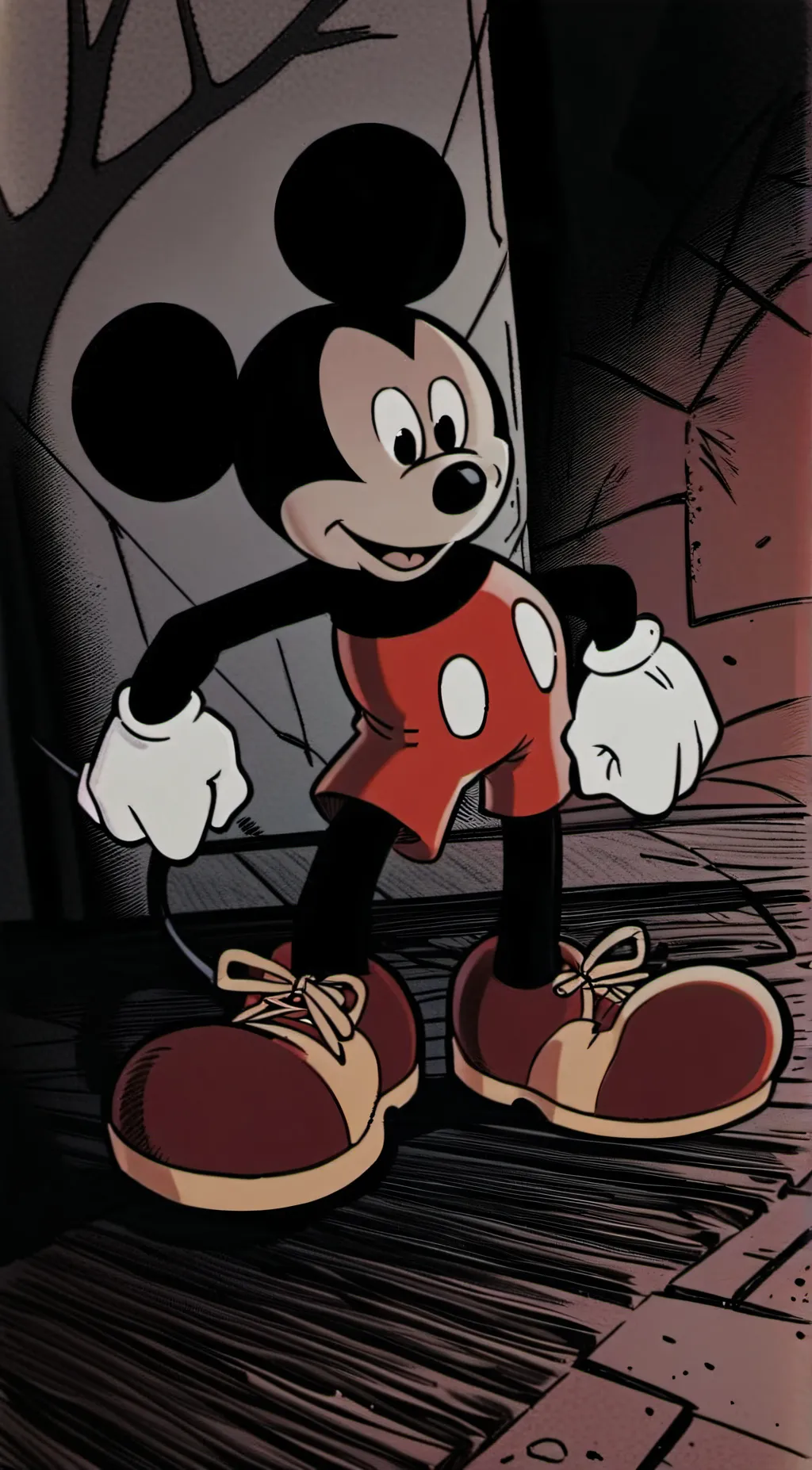 ai character: Mickey Mouse background