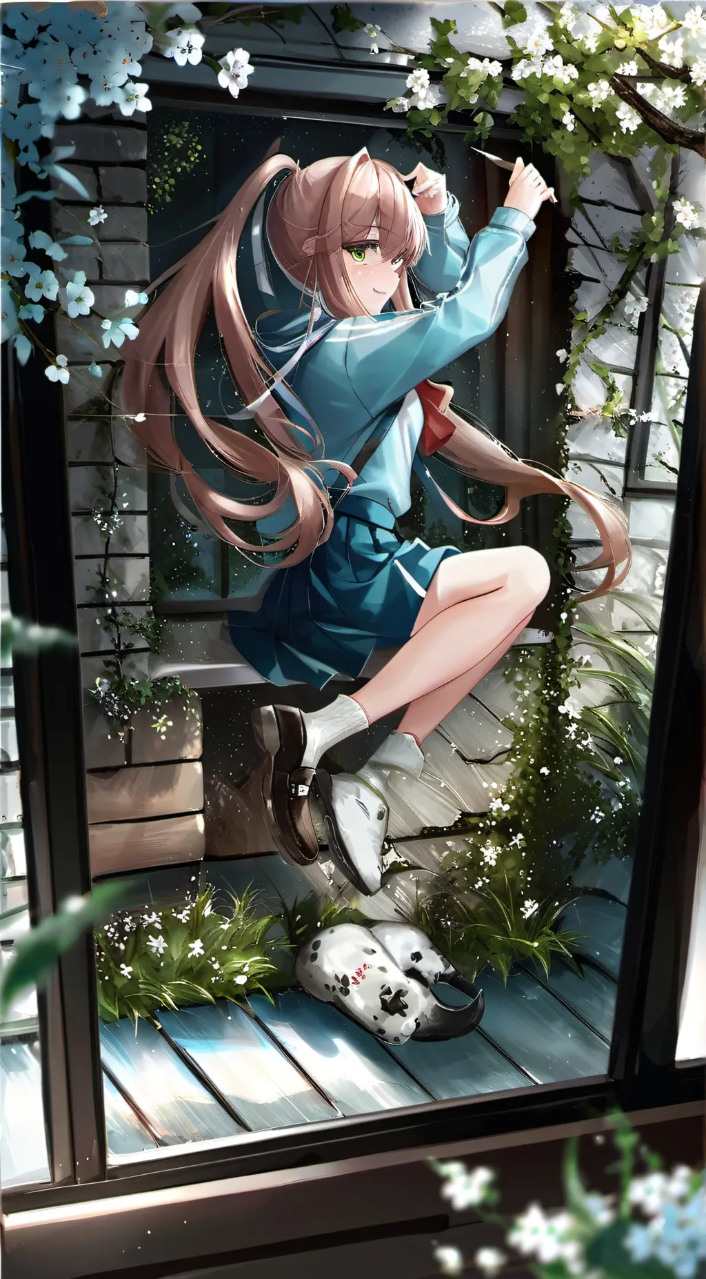 ai character: Monika (DDLC AU) background