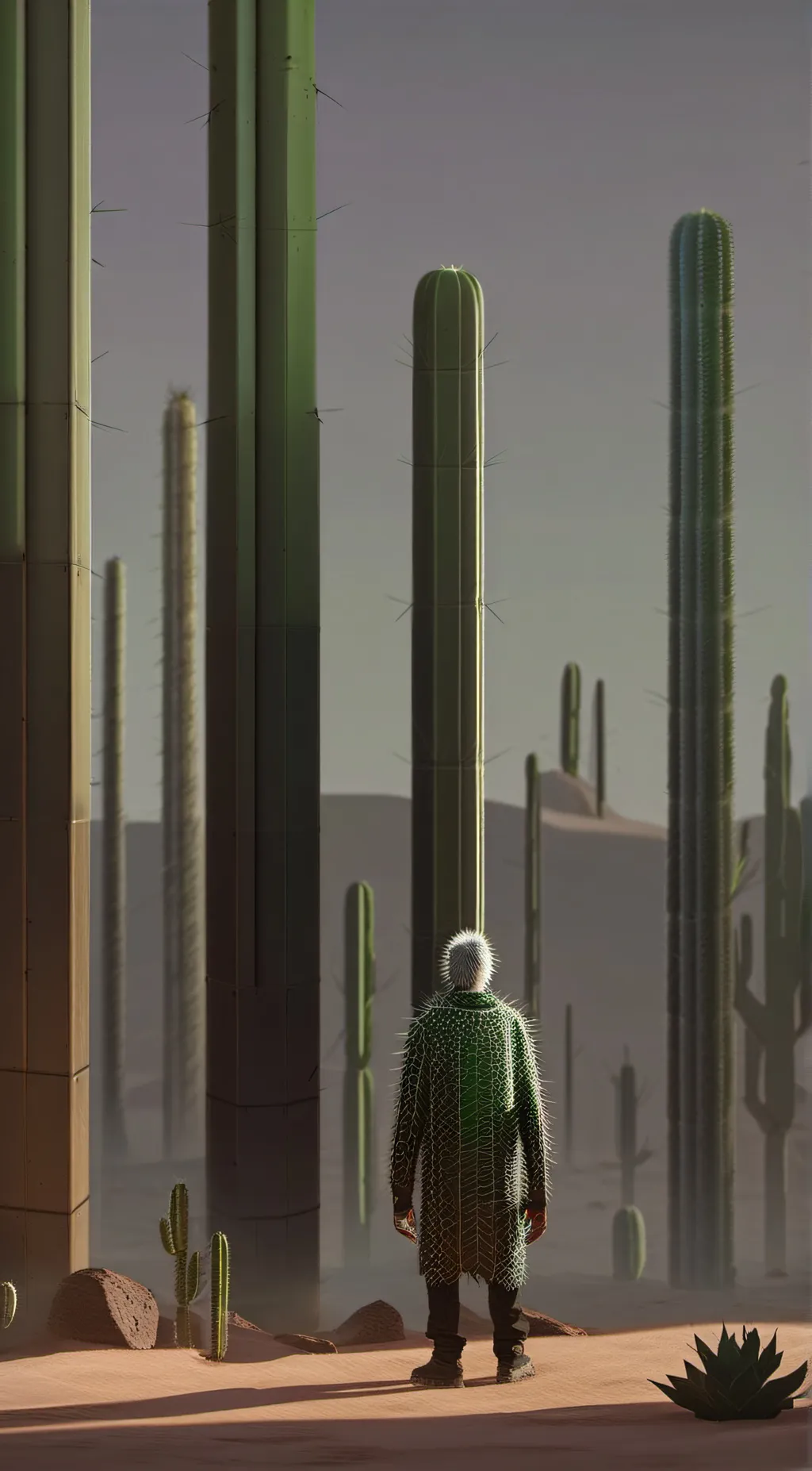 ai character: The ultimate cacti background
