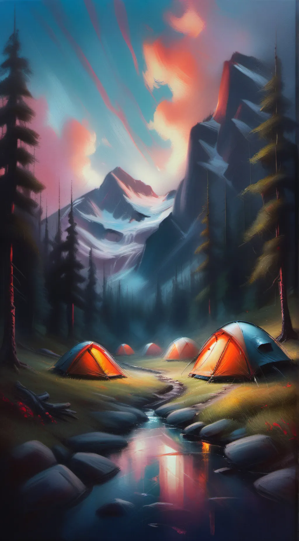 ai character: Summer camp? background