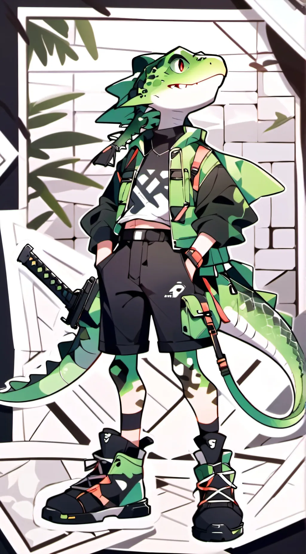 ai character: Eggo background