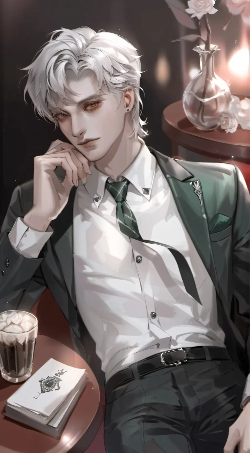 ai character: Slytherian boys🐍 background
