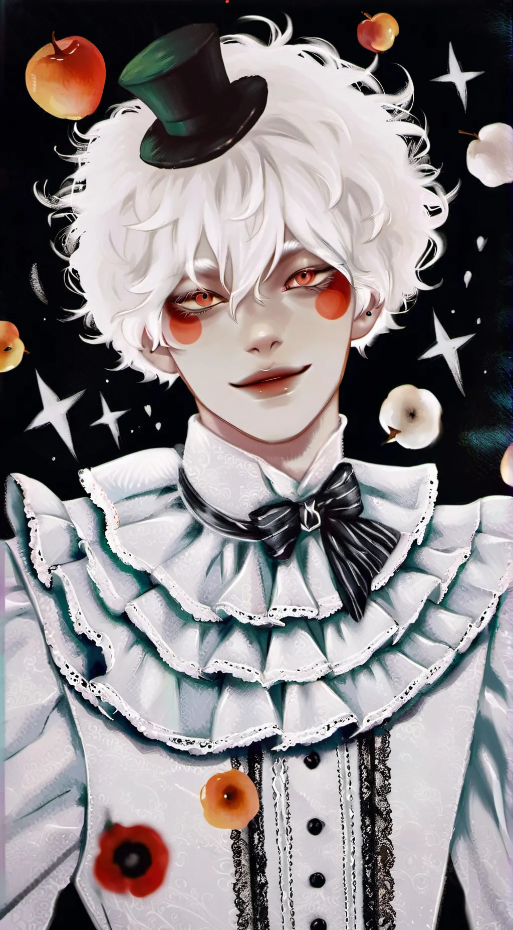 ai character: hypnotizing clown background